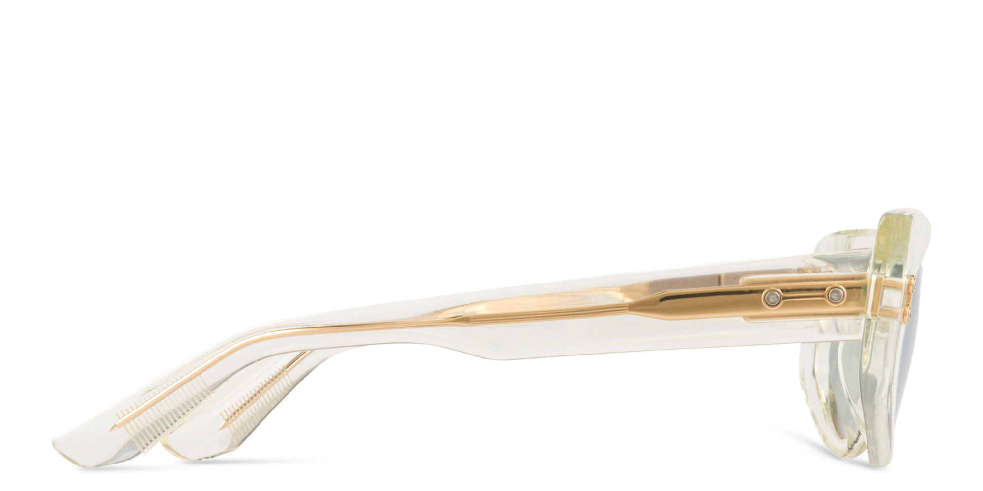 AKONI Aquila Cat Eye Sunglasses in Clear – Product Photo 3