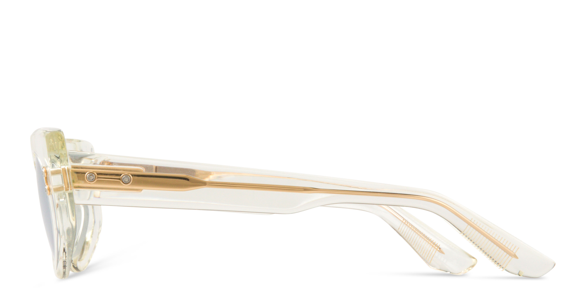 AKONI Aquila Cat Eye Sunglasses in Clear – Product Photo 4