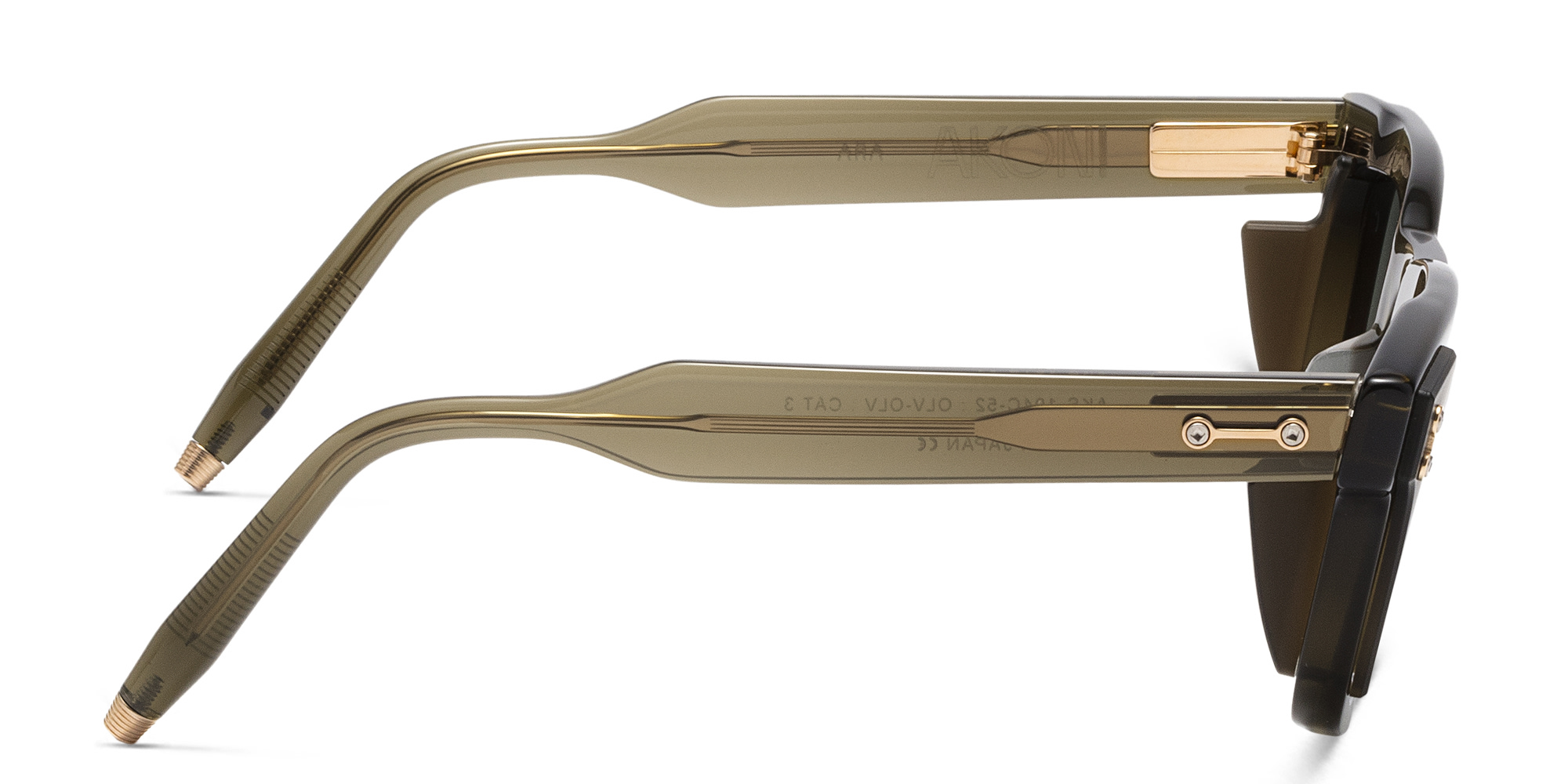 نظارة شمسية ""آرا"" بإطار مربع من آكوني بلون أخضر - صورة المنتج 3