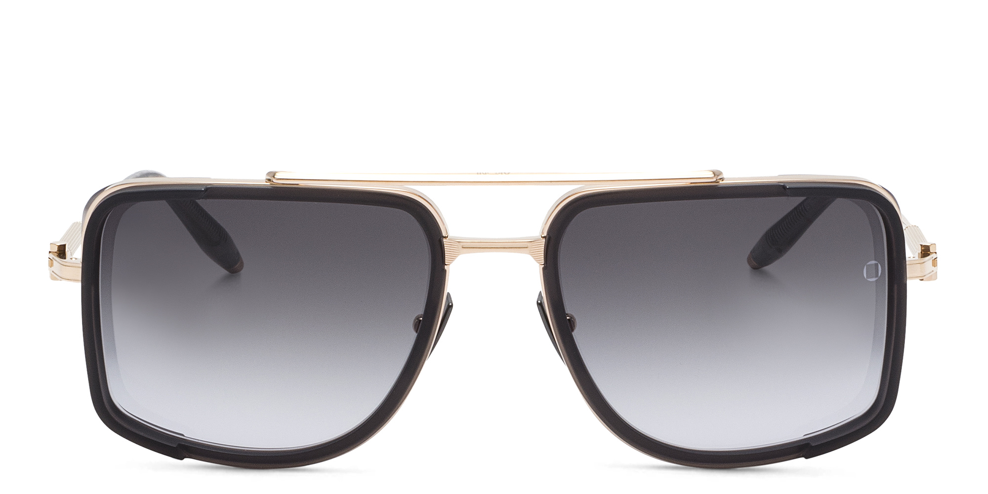 AKONI Stargazer Aviator Sunglasses Large in Gold – Product Photo 1
