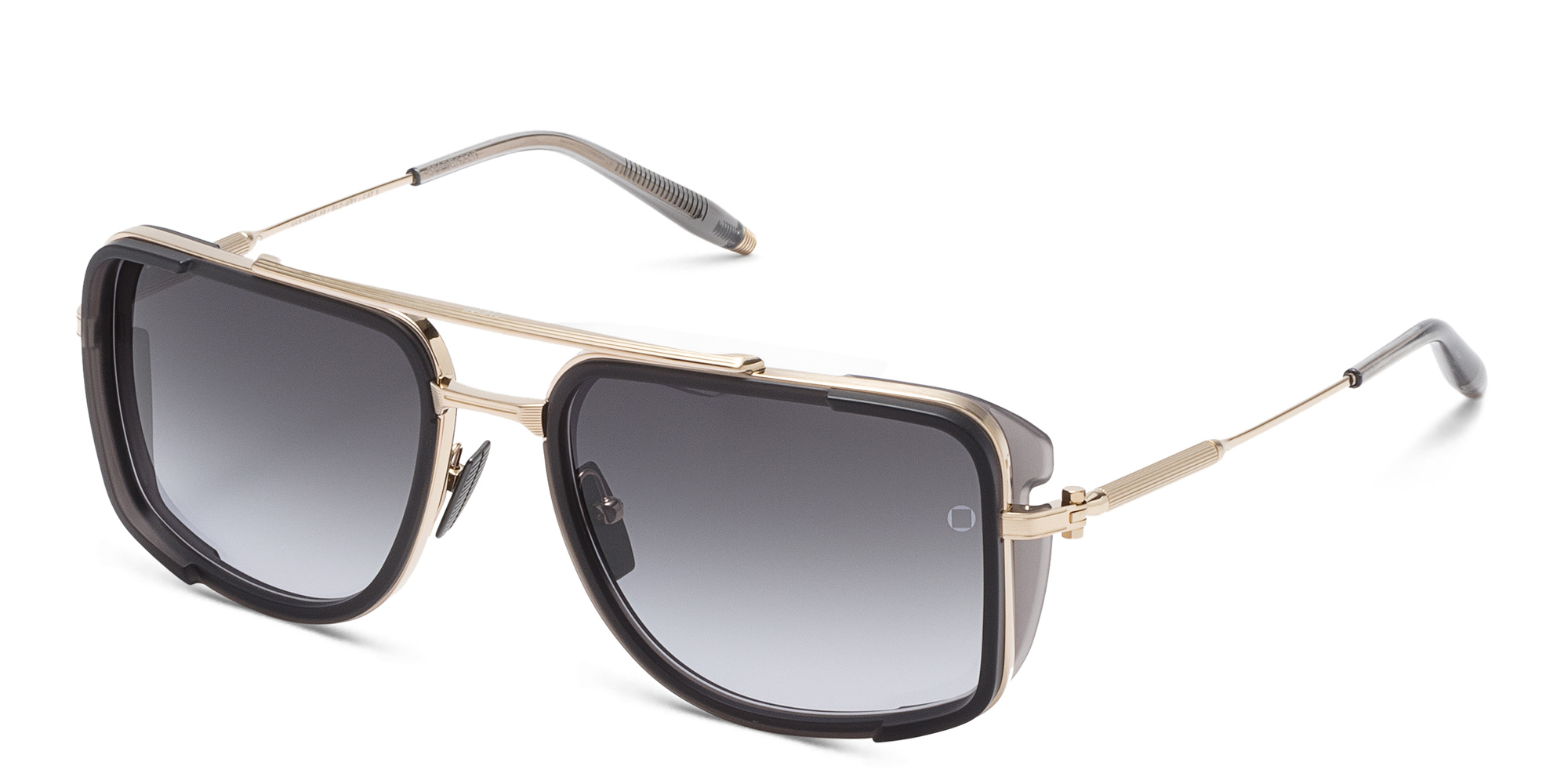 AKONI Stargazer Aviator Sunglasses Large in Gold – Product Photo 2