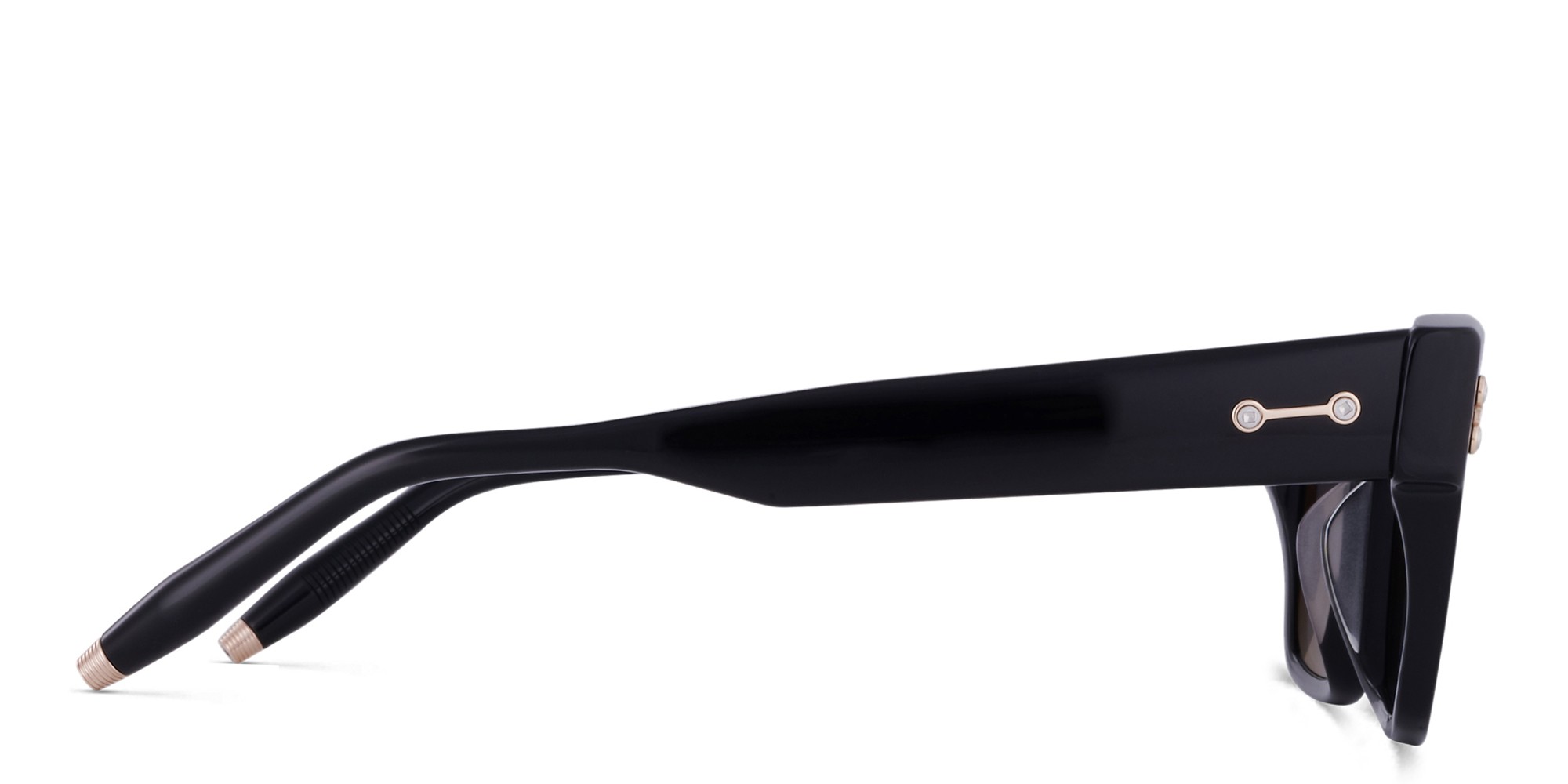 نظارة شمسية "كولومبا" بإطار مربع للجنسين من آكوني بلون أسود - صورة المنتج 3