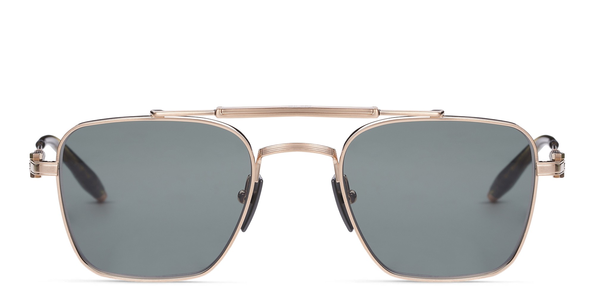 AKONI Europa Unisex Square Sunglasses in Gold – Product Photo 1