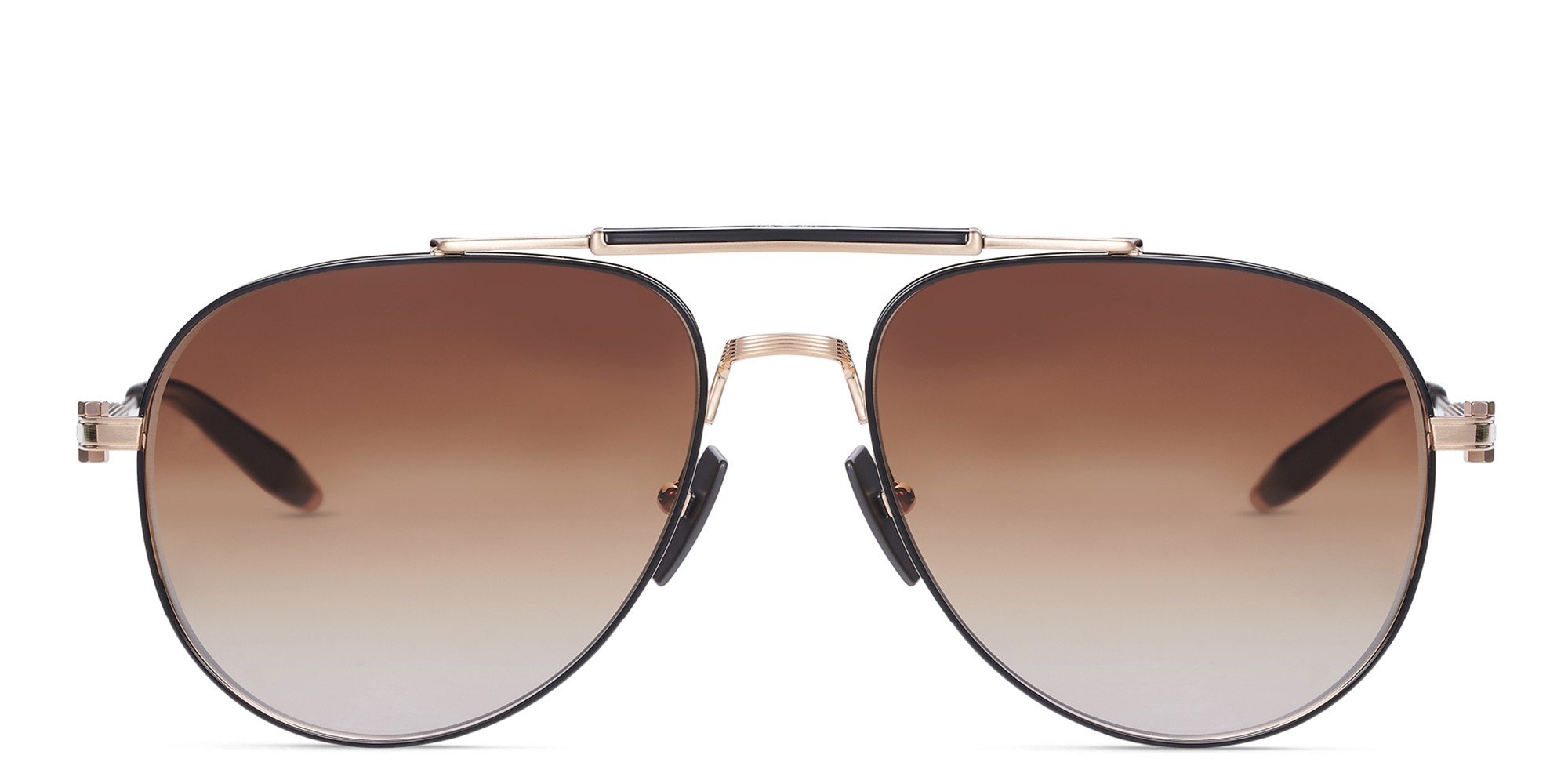 AKONI Hydra Unisex Aviator Sunglasses in Gold – Product Photo 1