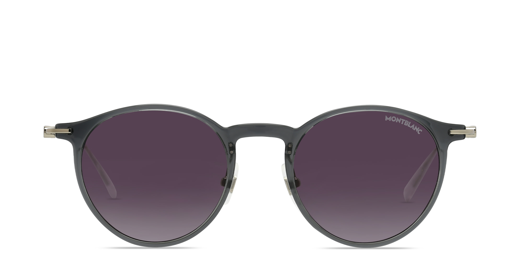 تسوق نظارة شمسية دائرية مونت بلانك بلون رمادي أونلاين.