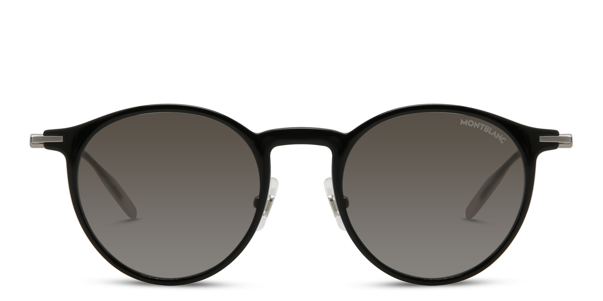 نظارة شمسية بإطار دائري من مونت بلانك بلون أسود - صورة المنتج 1