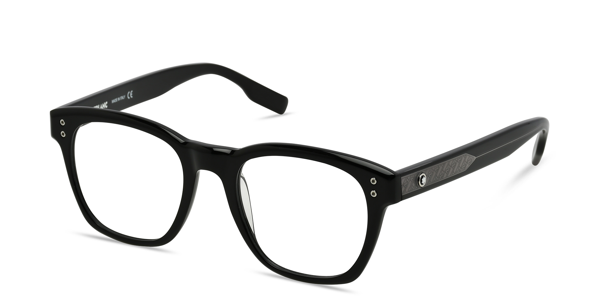 MONTBLANC Square Eyeglasses in Black – Product Photo 2