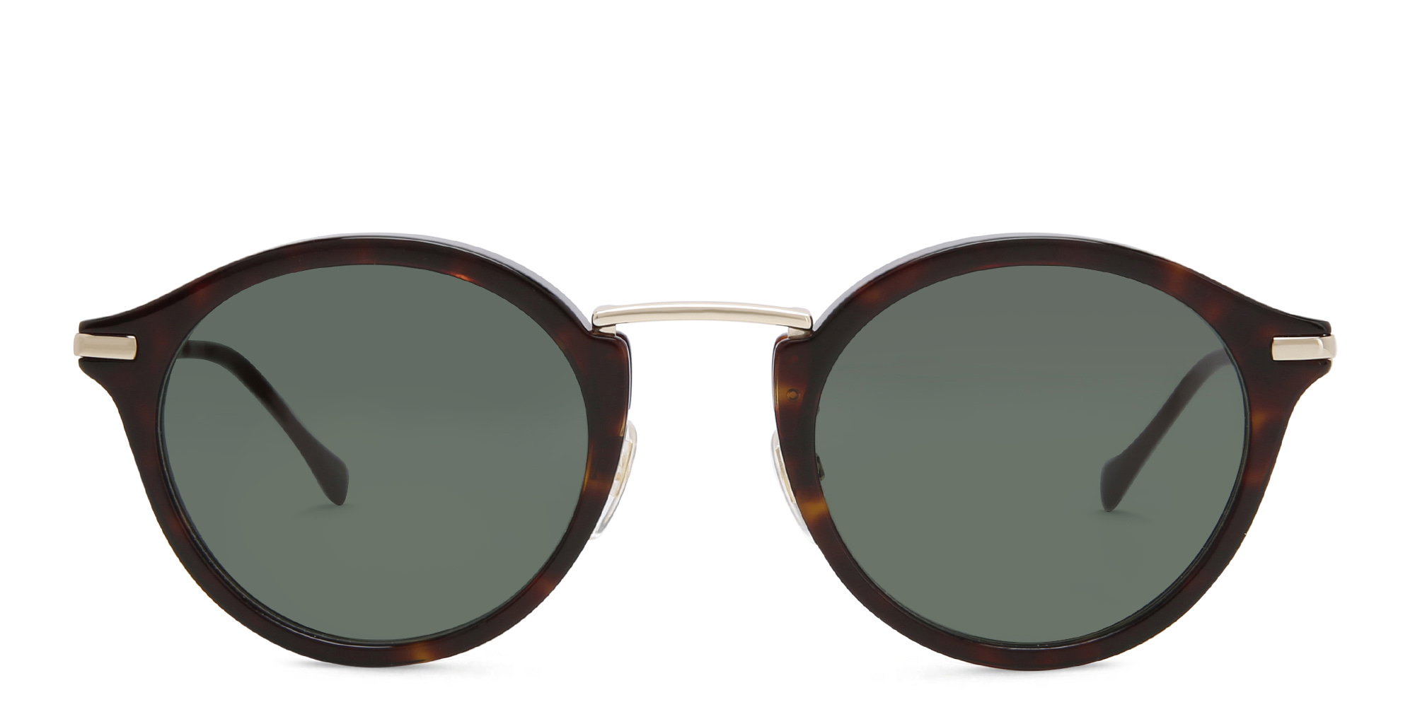 نظارة شمسية دائرية من غوتشي بلون ذهبي - صورة المنتج 1