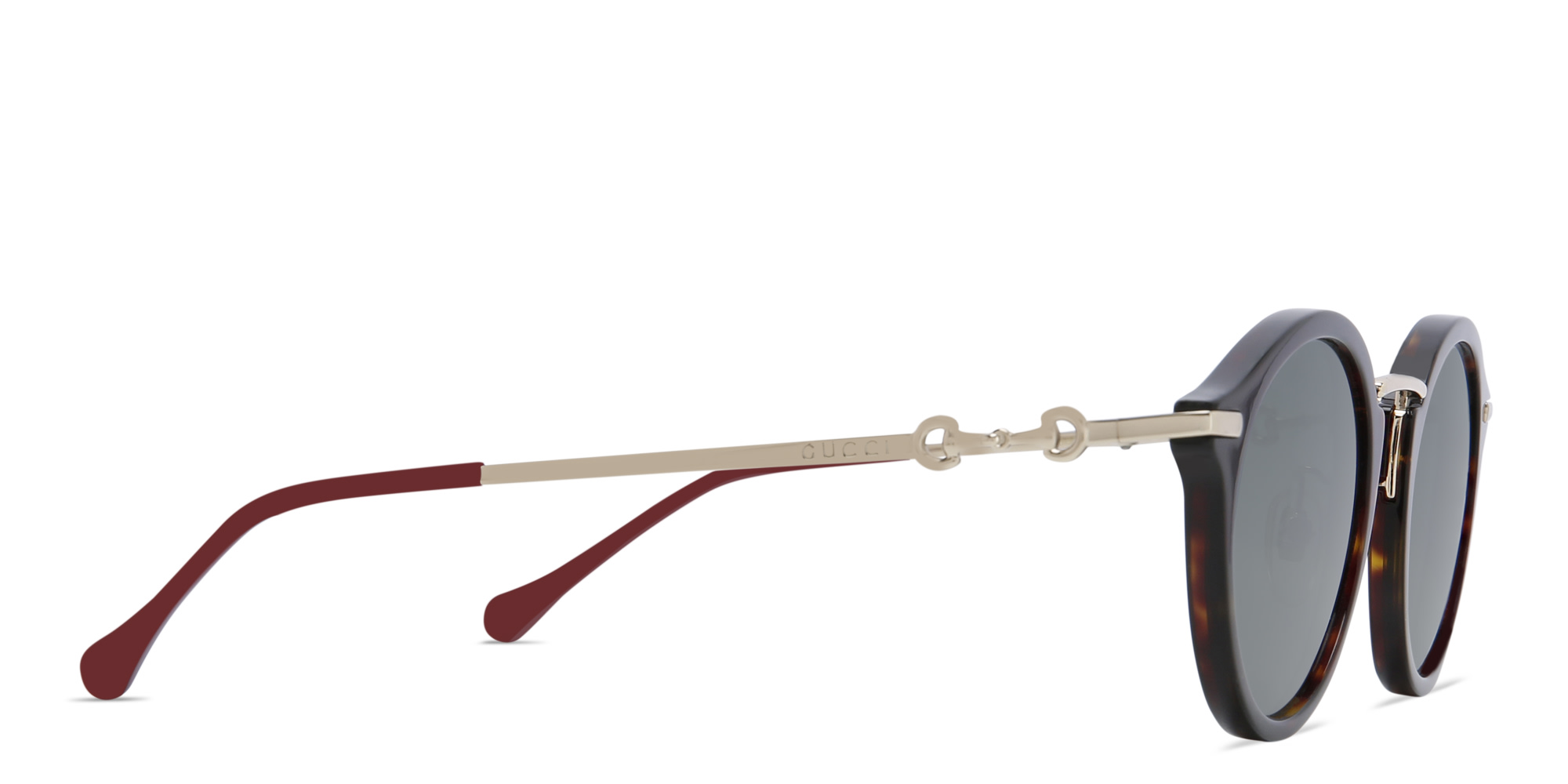 نظارة شمسية دائرية من غوتشي بلون ذهبي - صورة المنتج 3