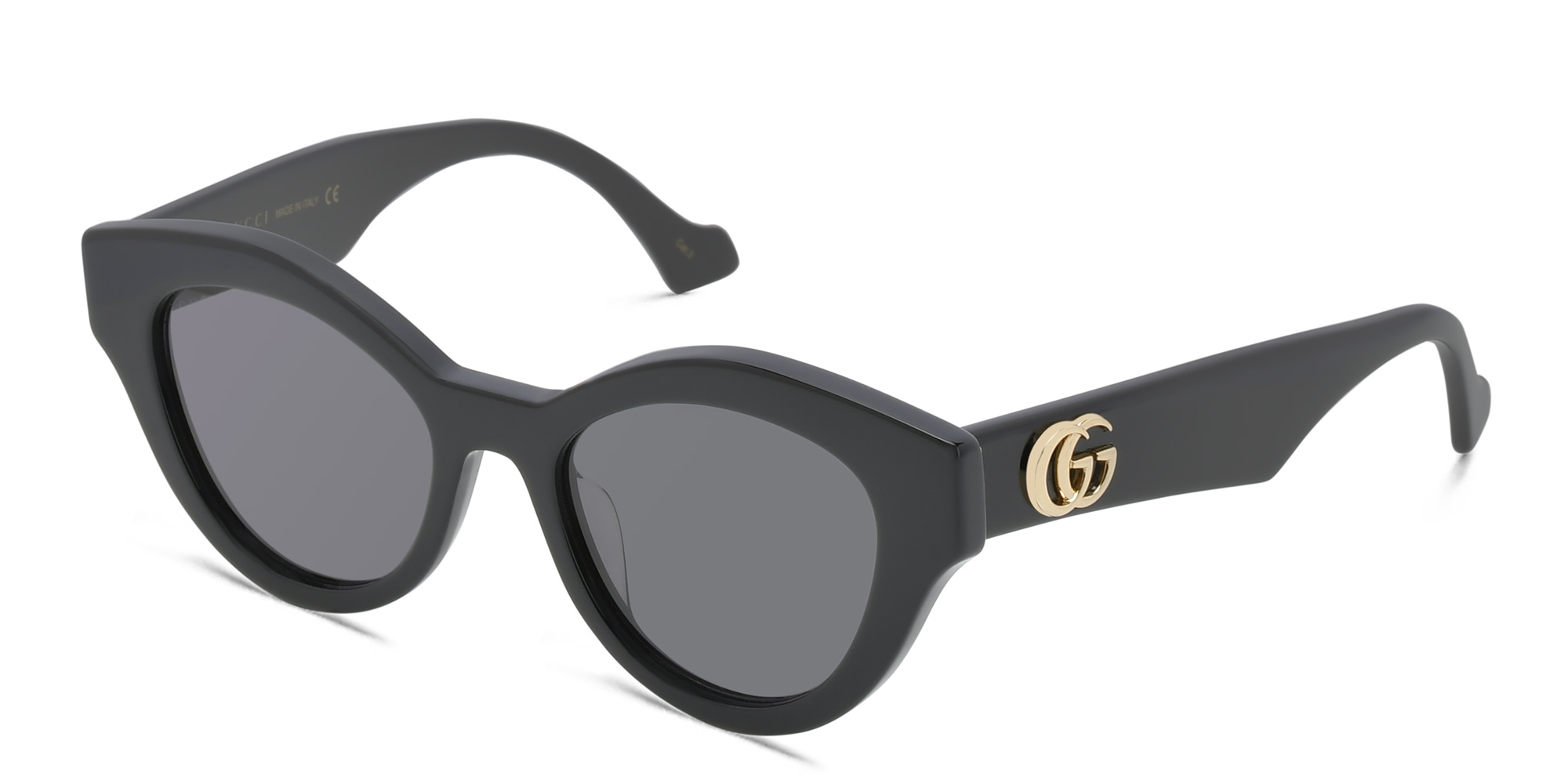 Shop GUCCI Cat Eye Sunglasses in Black online.