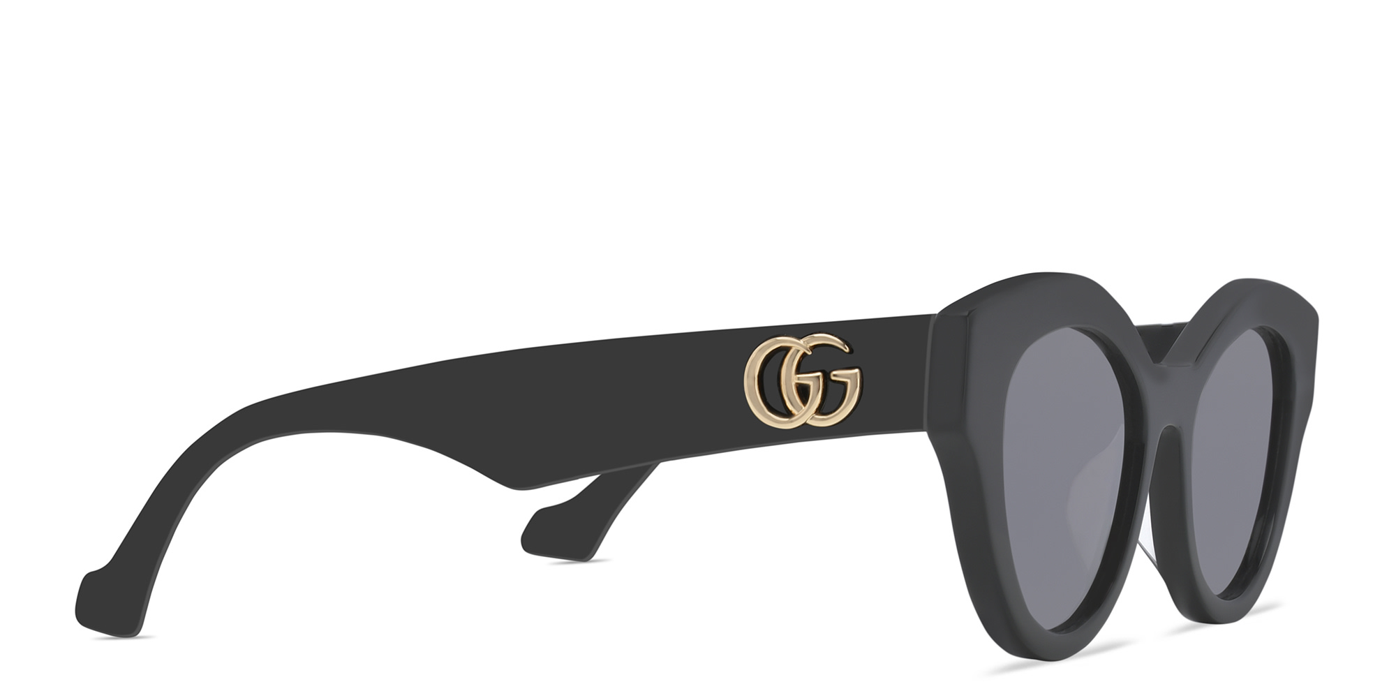 Shop GUCCI Cat Eye Sunglasses in Black online.