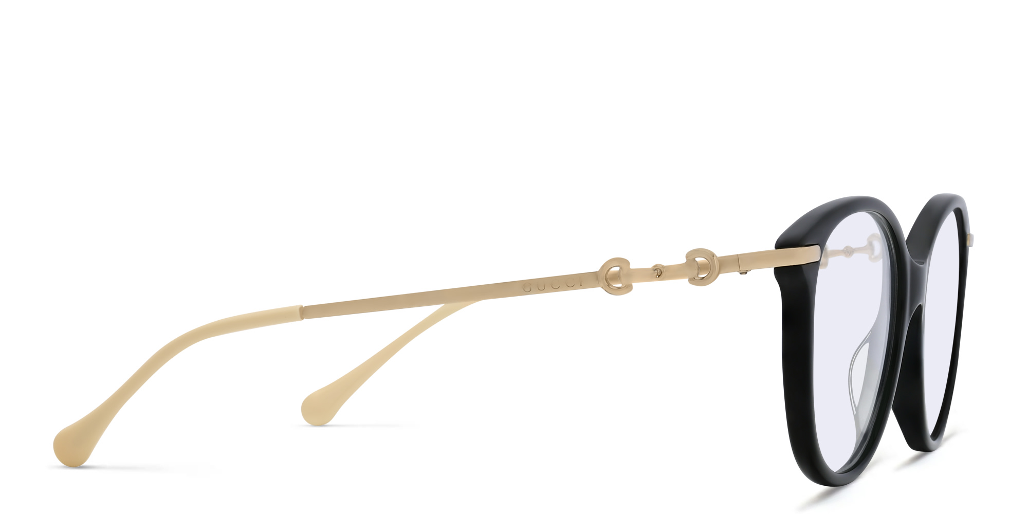 GUCCI Cat Eye Eyeglasses in Gold – Product Photo 3