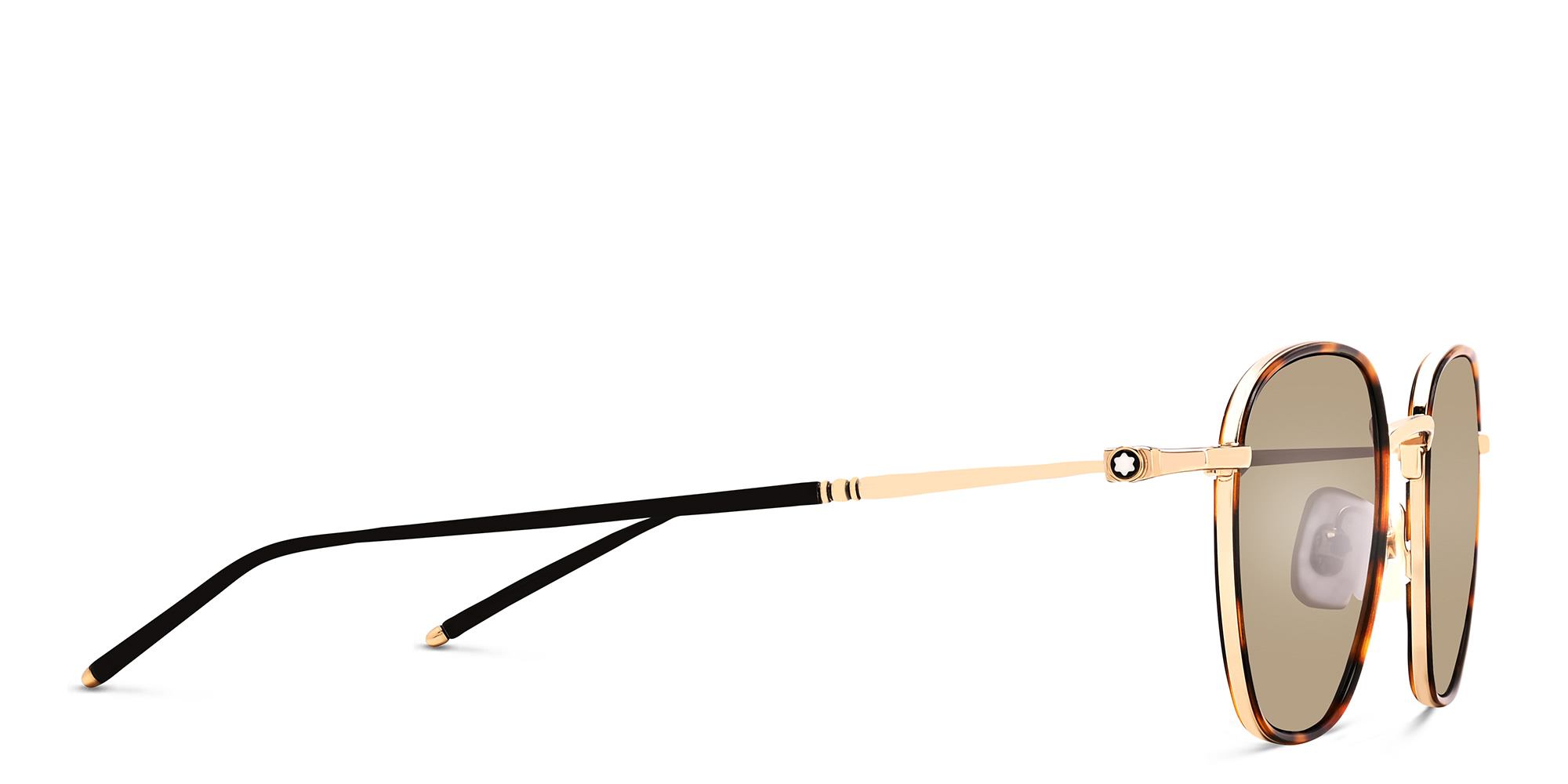 MONTBLANC Square Sunglasses in Havana – Product Photo 3
