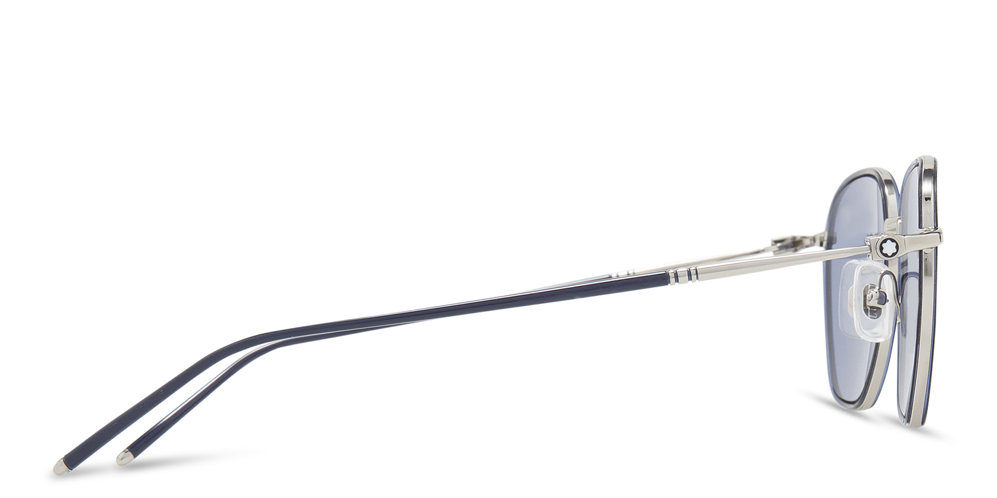 Shop MONTBLANC Square Sunglasses in Blue online.