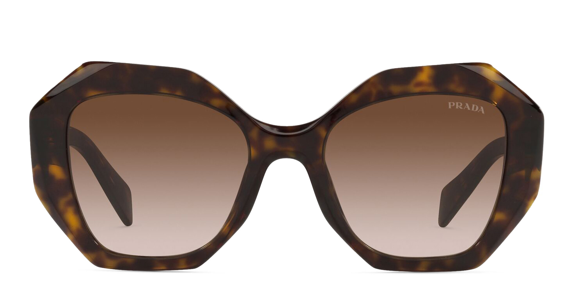 PRADA Irregular Sunglasses in Tortoise – Product Photo 1