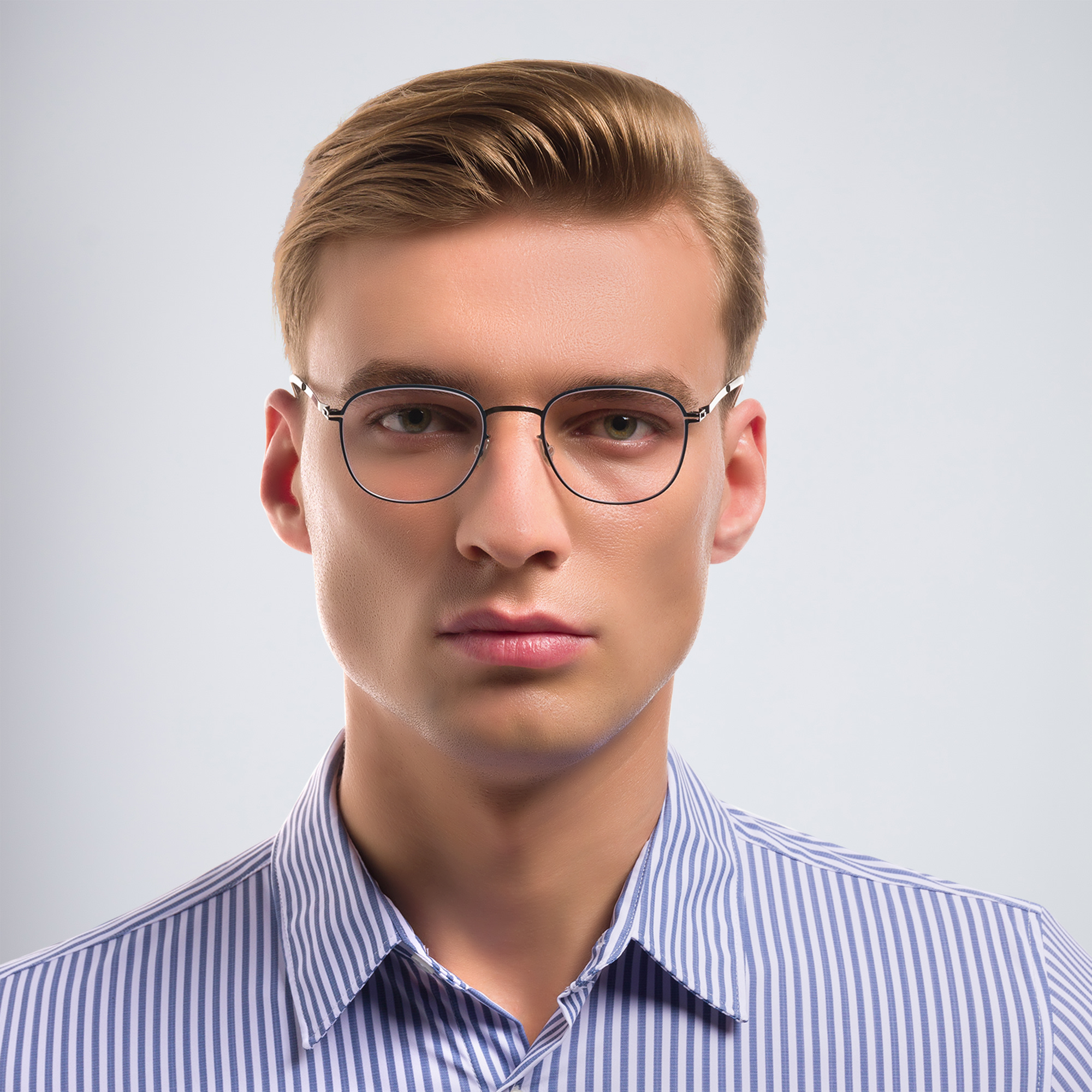 Shop MYKITA Unisex Square Eyeglasses in Polished Grey online.