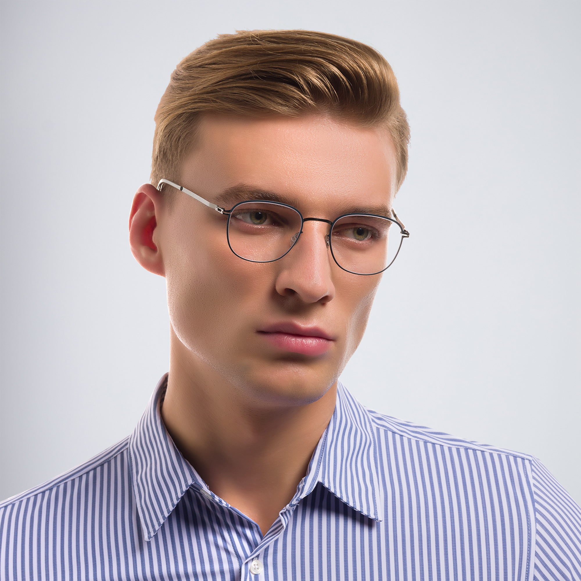 Shop MYKITA Unisex Square Eyeglasses in Polished Grey online.