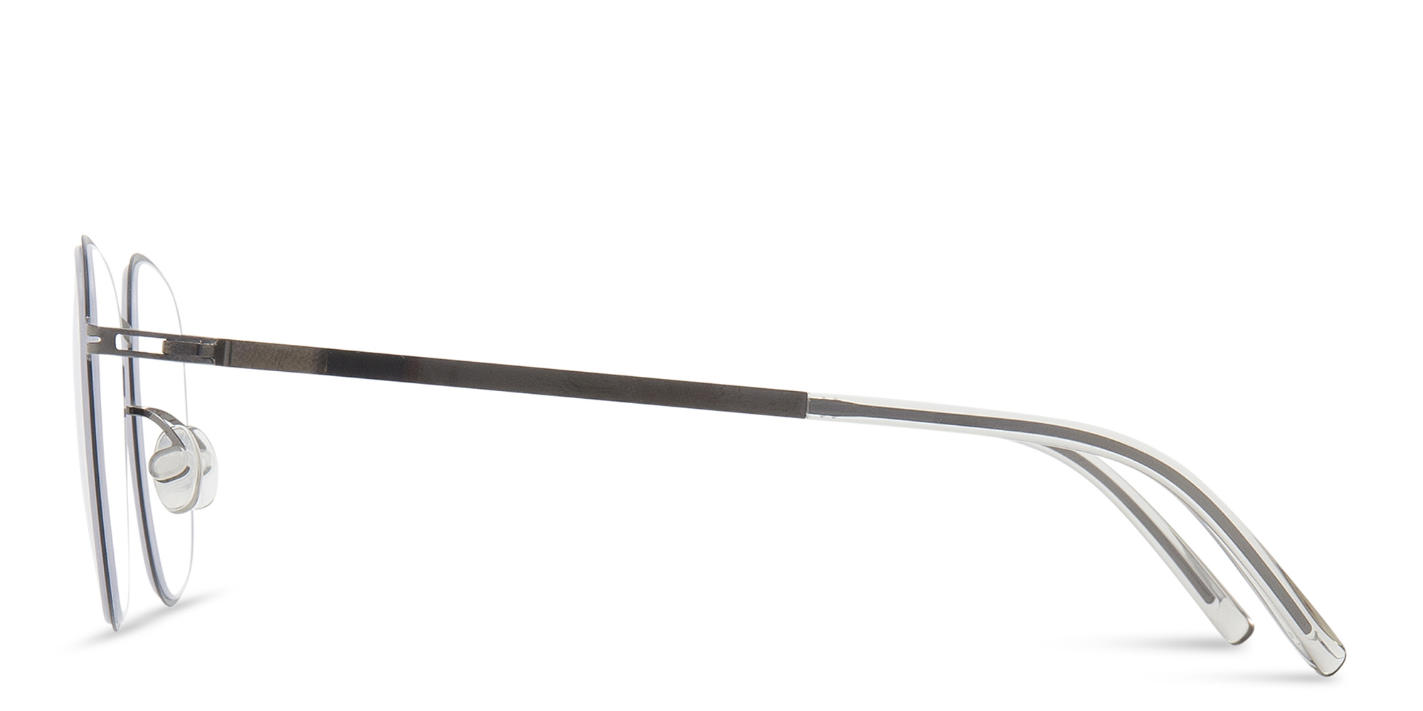 Shop MYKITA Unisex Square Eyeglasses in Polished Grey online.