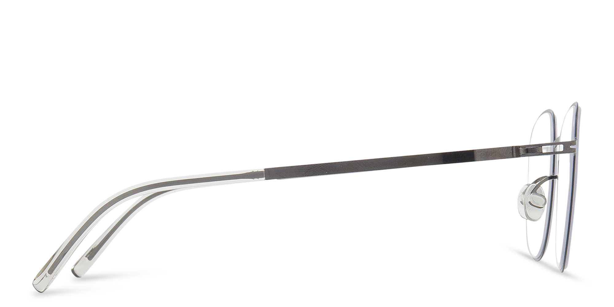 Shop MYKITA Unisex Square Eyeglasses in Polished Grey online.