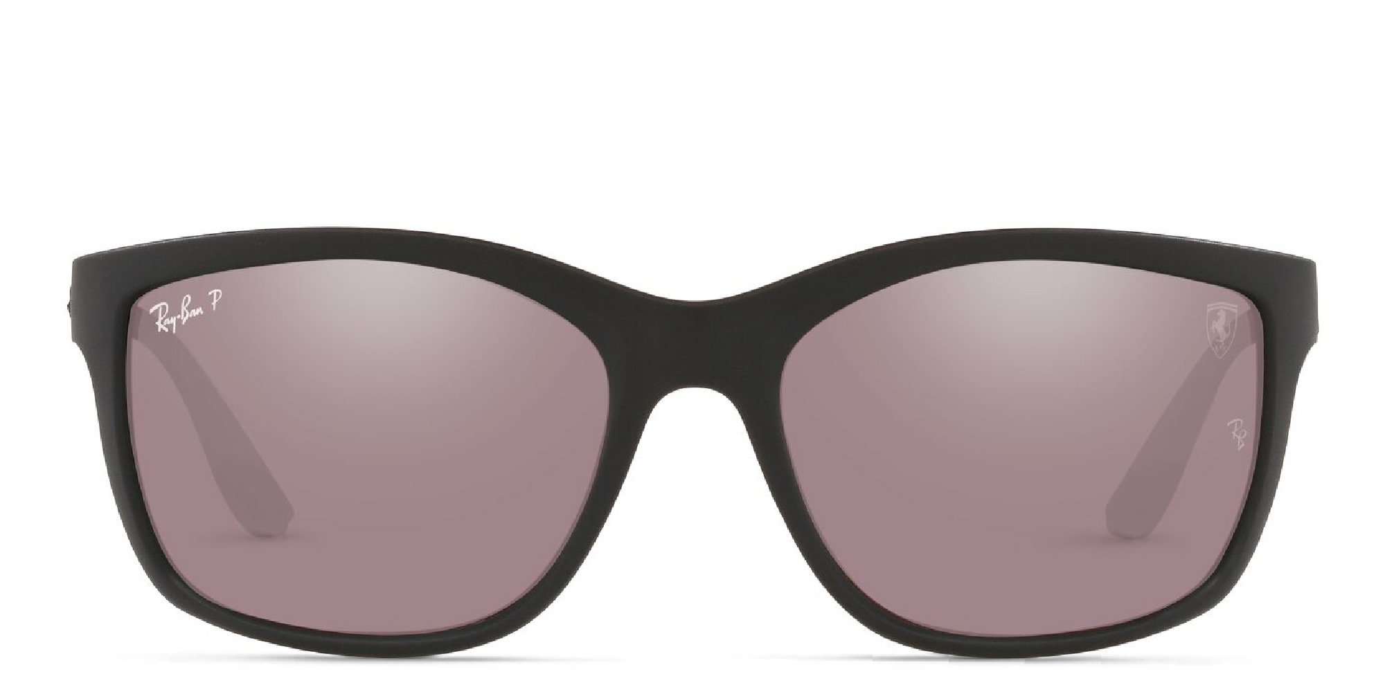 تسوق نظارة شمسية فيراري بإطار مستطيل للجنسين راي بان بلون أحمر أونلاين.