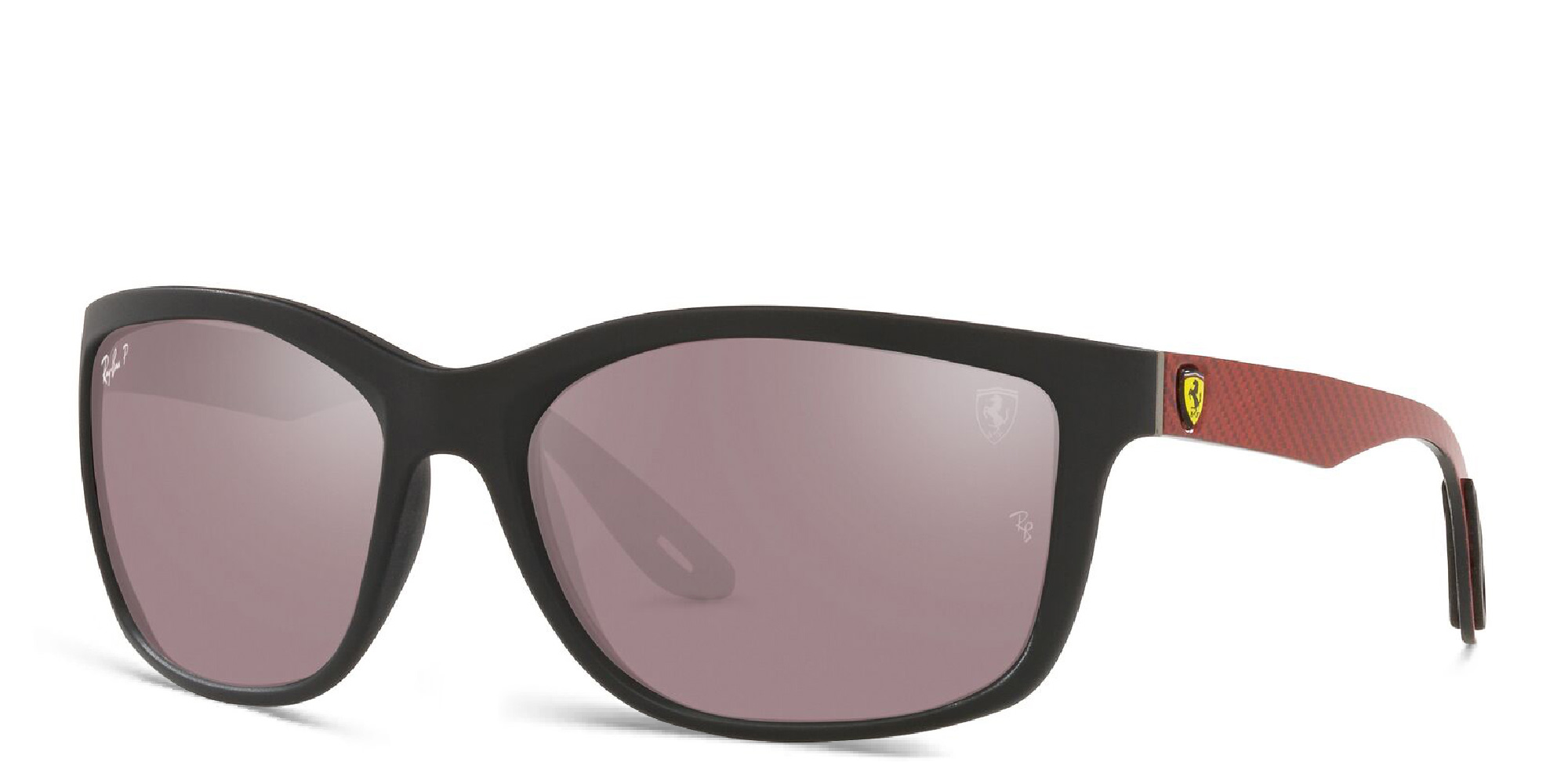 Shop Ray-Ban Ferrari Unisex Rectangle Sunglasses in Red online.