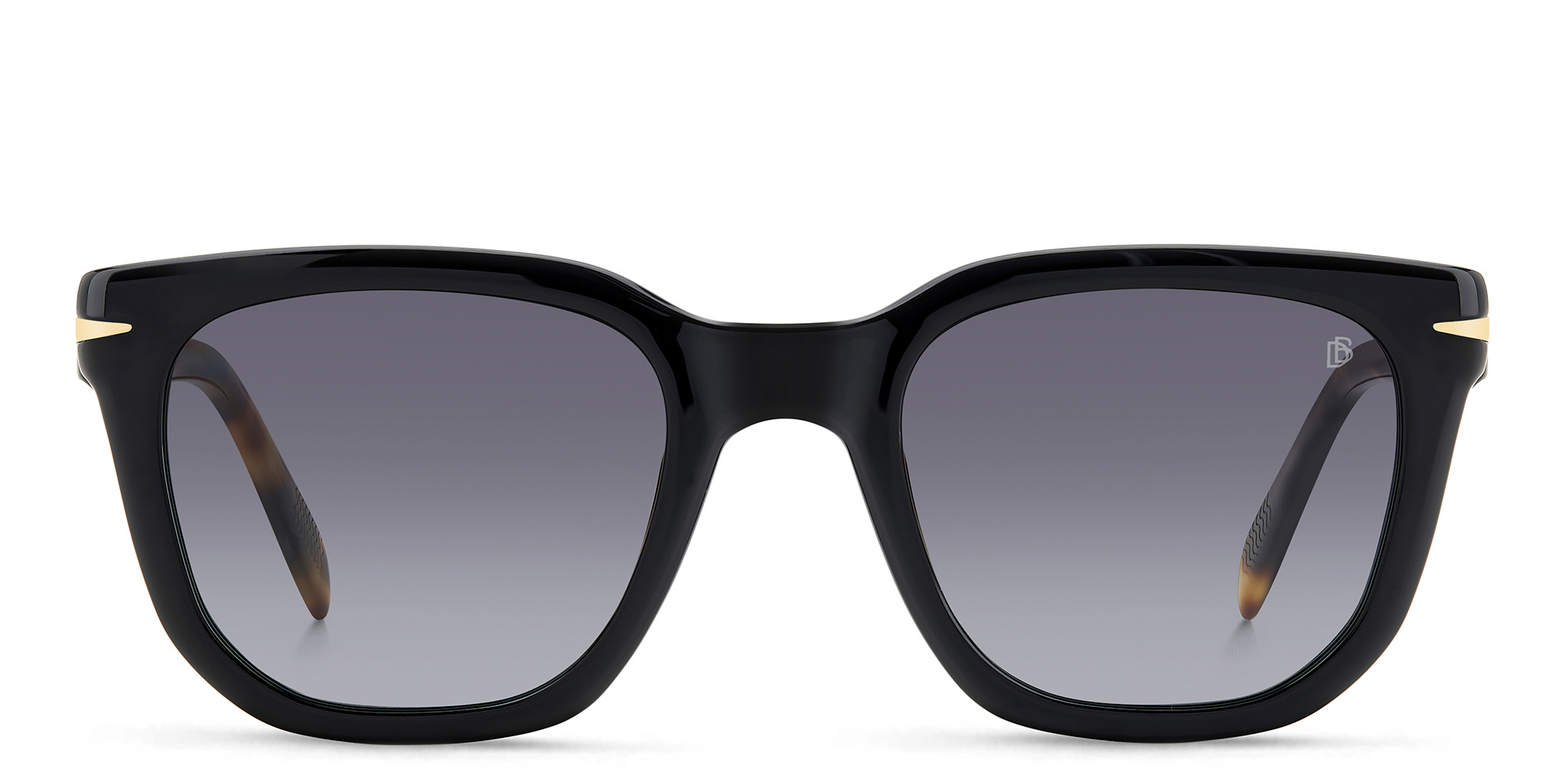 DAVID BECKHAM Style Pioneer Square Eyeglasses in Black Havana – Product Photo 1