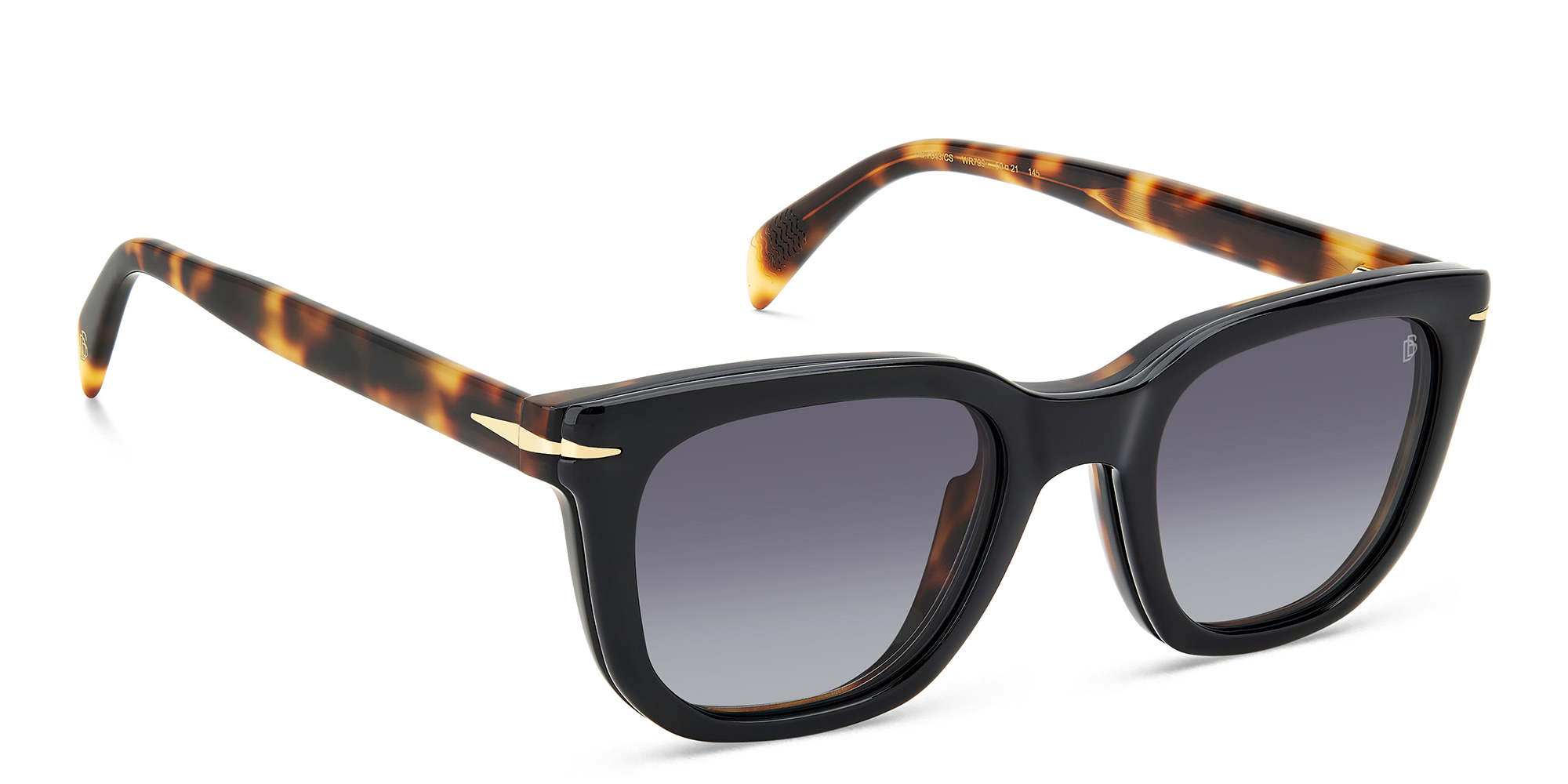 DAVID BECKHAM Style Pioneer Square Eyeglasses in Black Havana – Product Photo 3