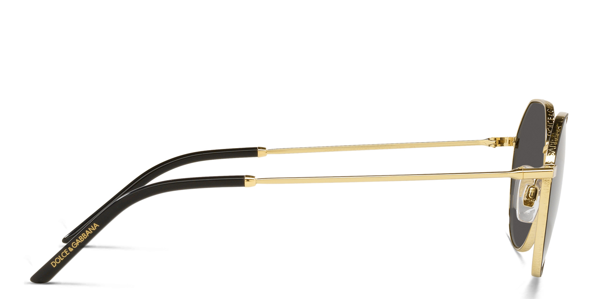 Shop Dolce & Gabbana Round Sunglasses in Gold online.