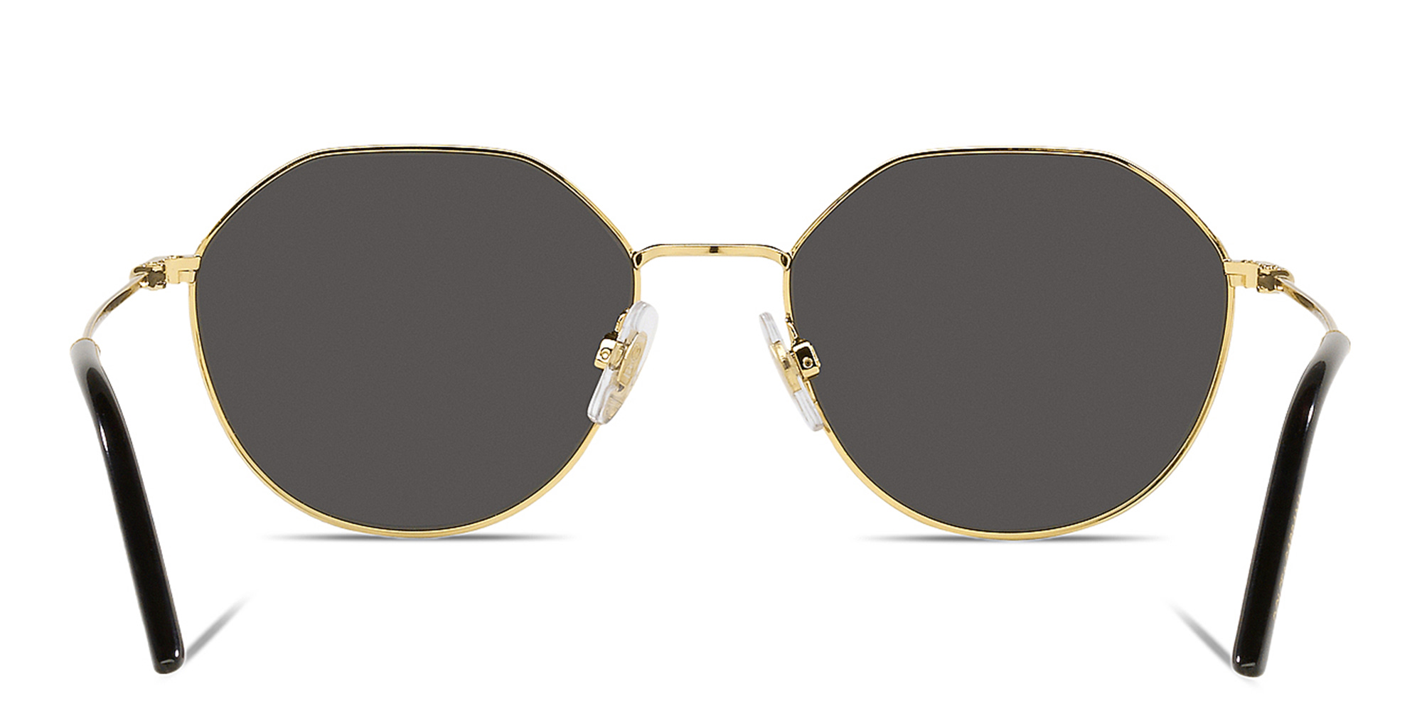 Shop Dolce & Gabbana Round Sunglasses in Gold online.