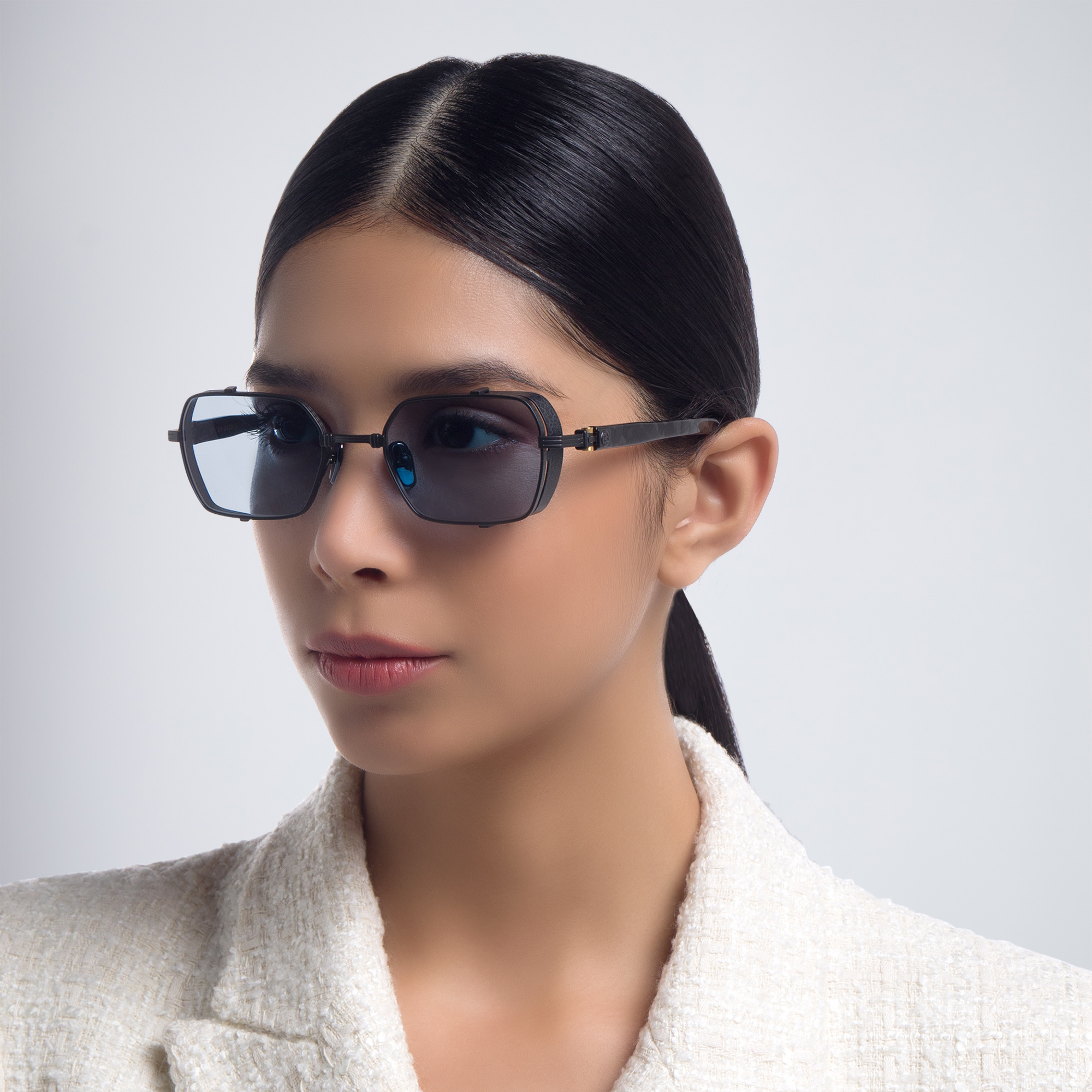 BALMAIN Brigade-III Unisex Rectangle Sunglasses in Black – Product Photo 6