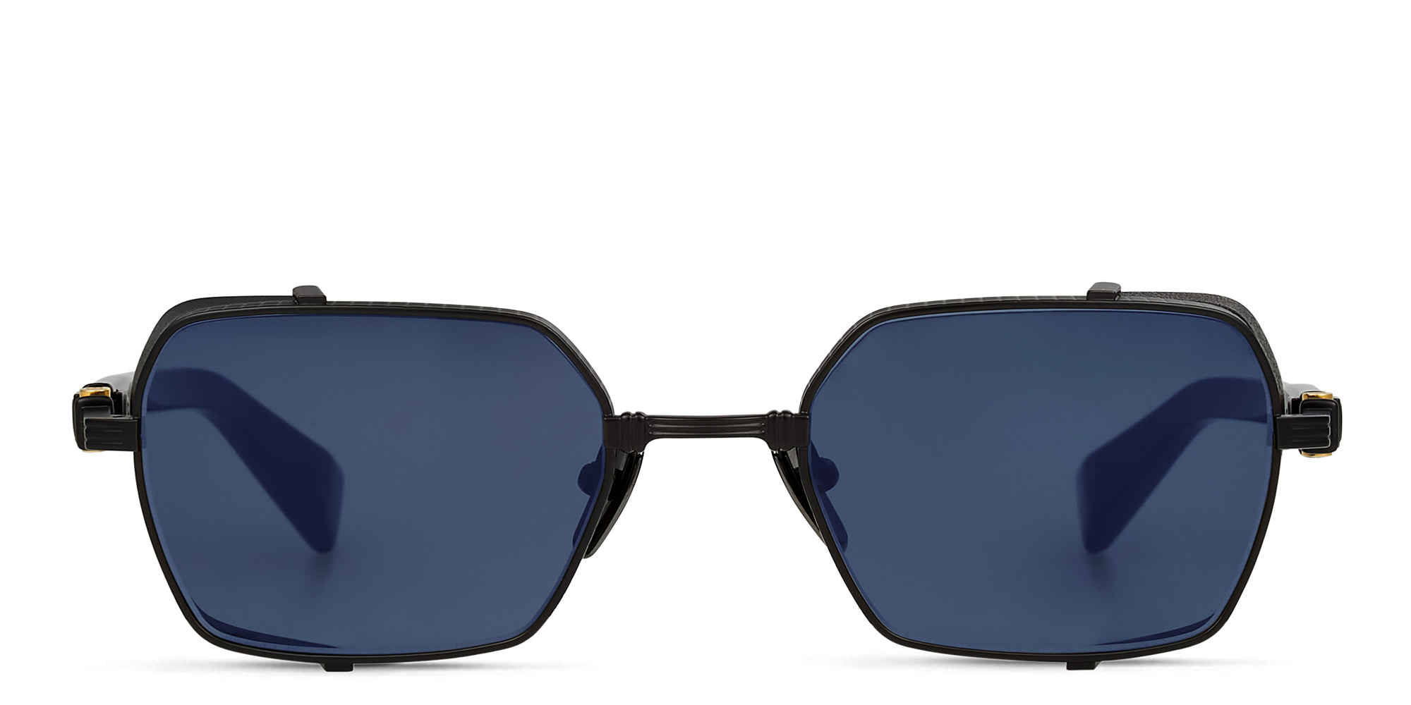 BALMAIN Brigade-III Unisex Rectangle Sunglasses in Black – Product Photo 1