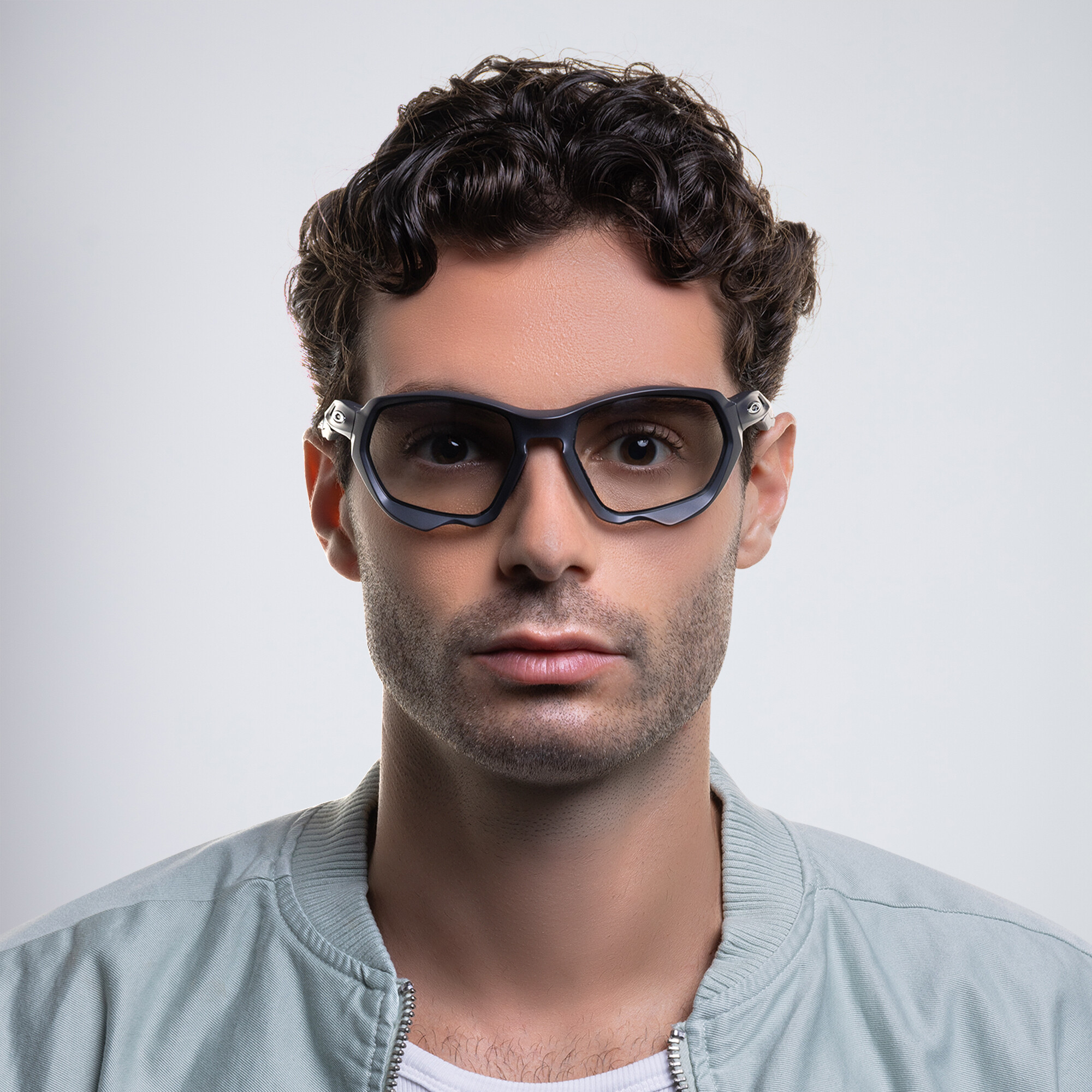 Oakley Oakley Plazma Rectangle Sunglasses in Matte Carbon – Product Photo 5