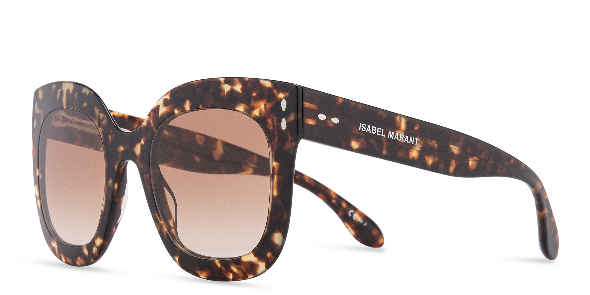 Shop ISABEL MARANT Oversized Square Sunglasses in Havana online.
