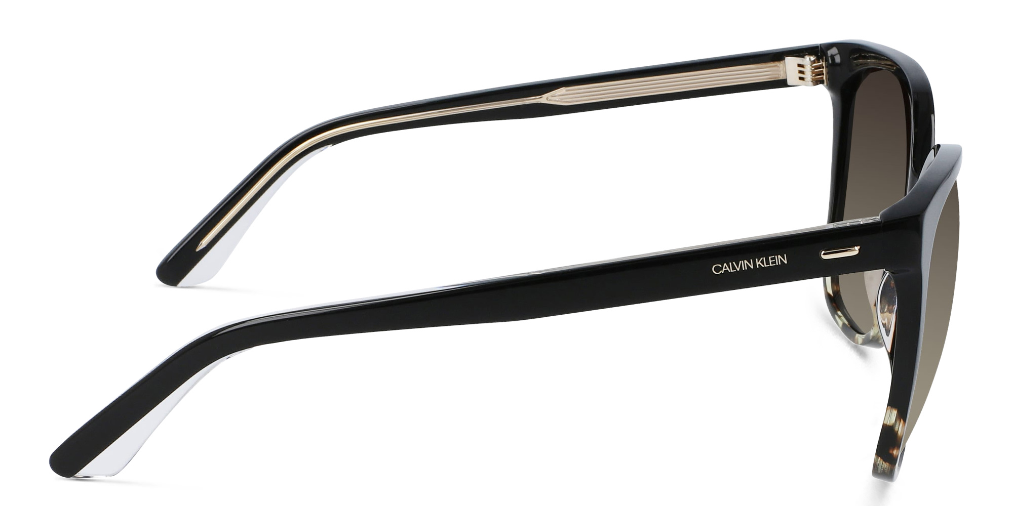 Shop Calvin Klein Square Sunglasses in Black online.