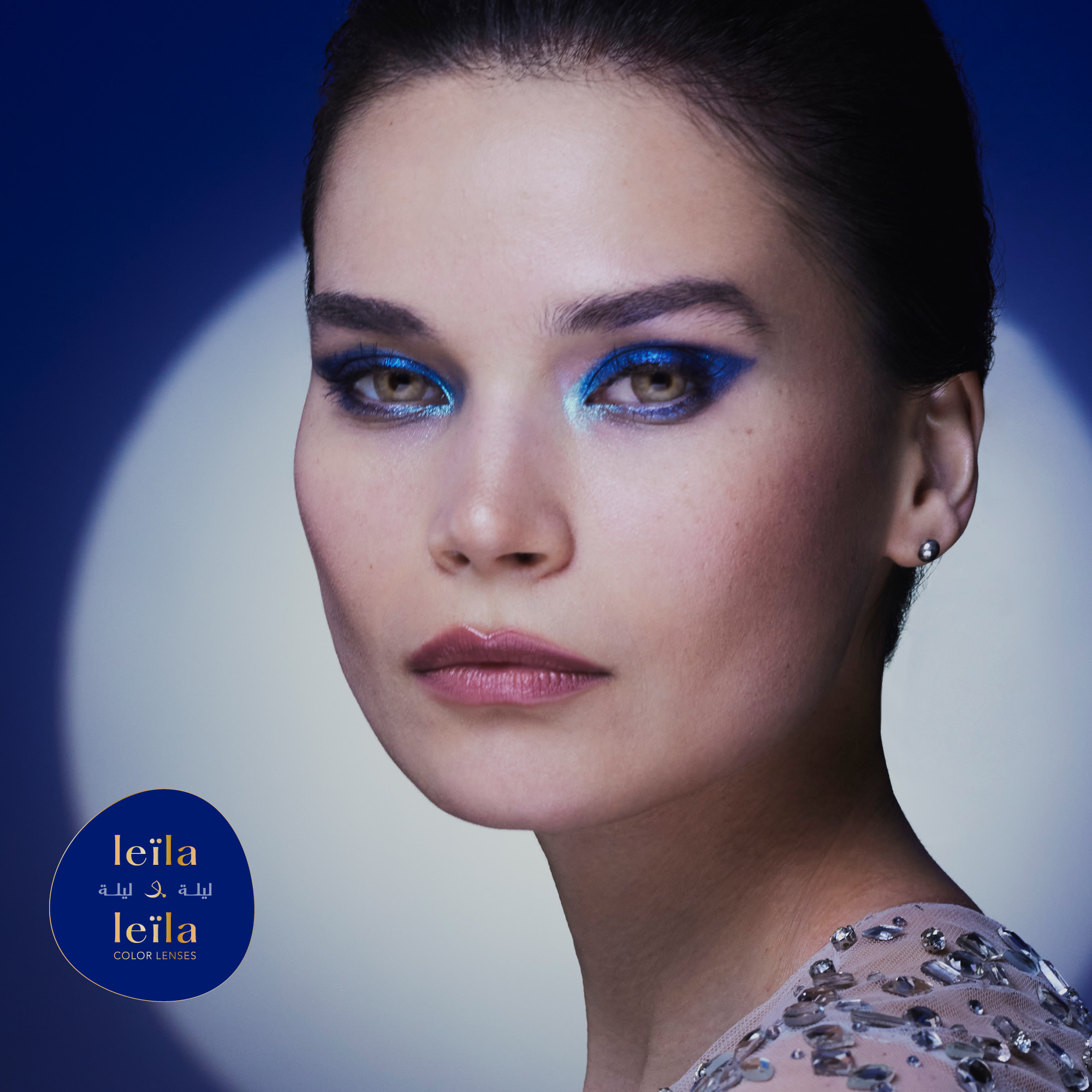 LEILA & LEILA Monthly Color Contact Lenses - Jasmine Moonlight Glow – Product Photo 2