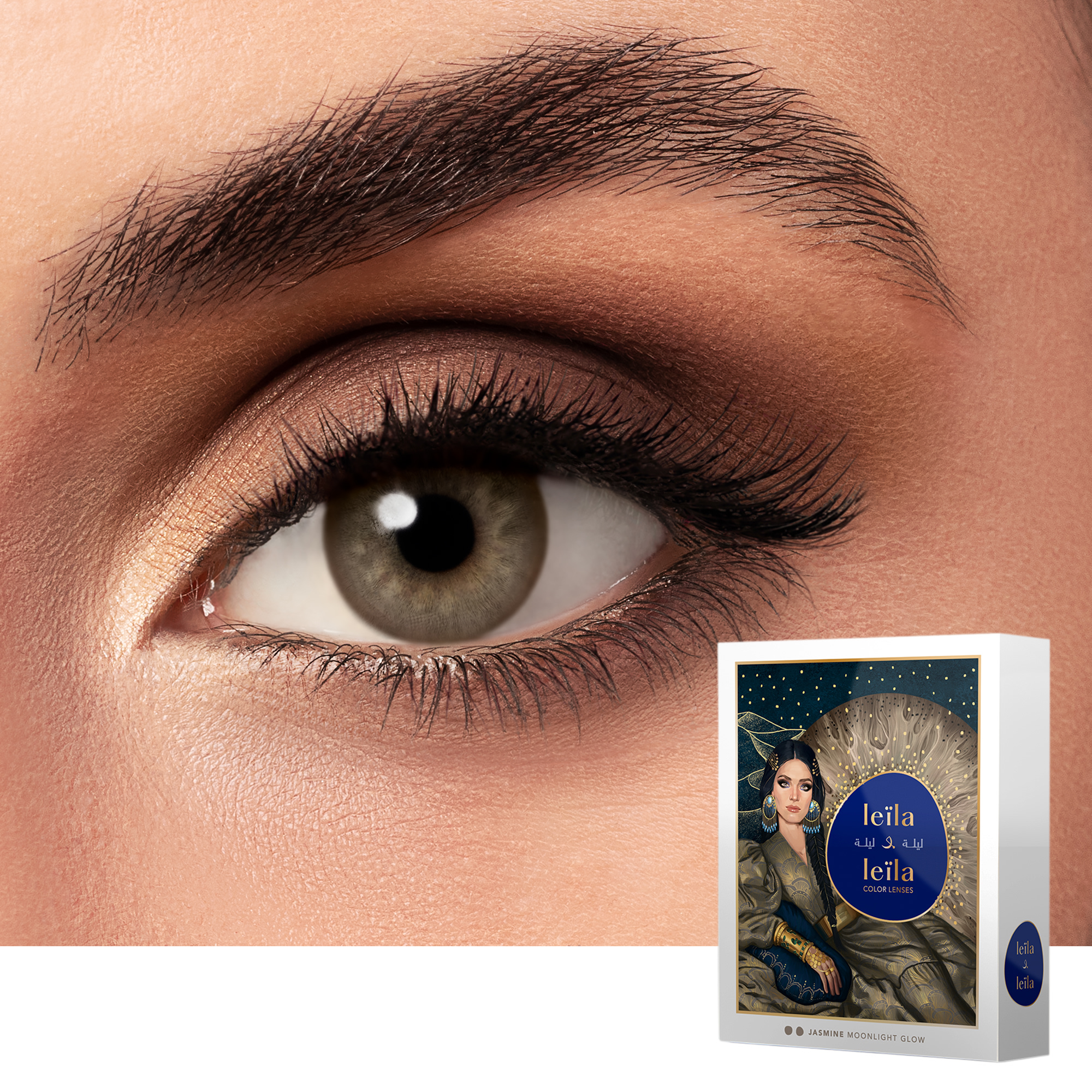 LEILA & LEILA Monthly Color Contact Lenses - Jasmine Moonlight Glow – Product Photo 1