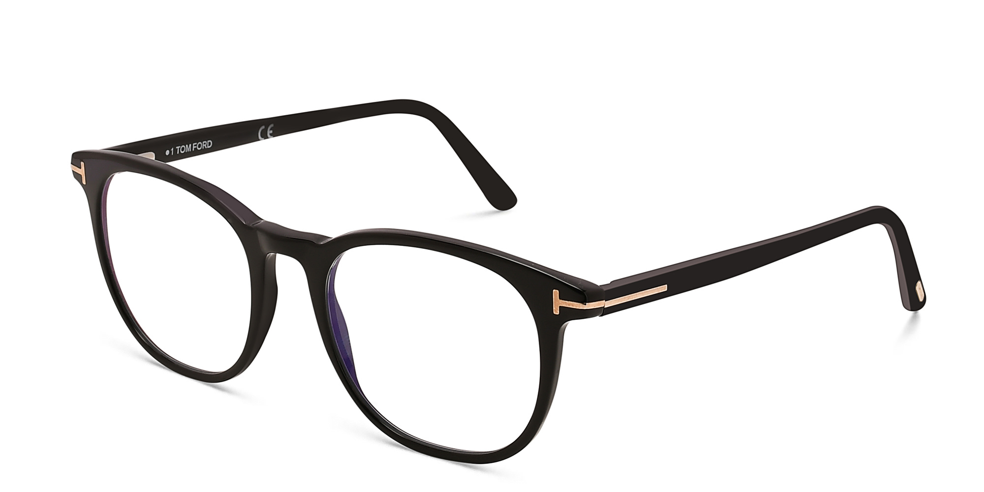 TOM FORD Aviator Eyeglasses in Shiny Black – Product Photo 2