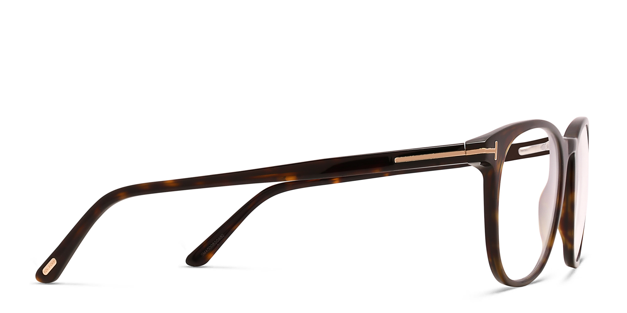 TOM FORD Round Eyeglasses in Dark Havana – Product Photo 3