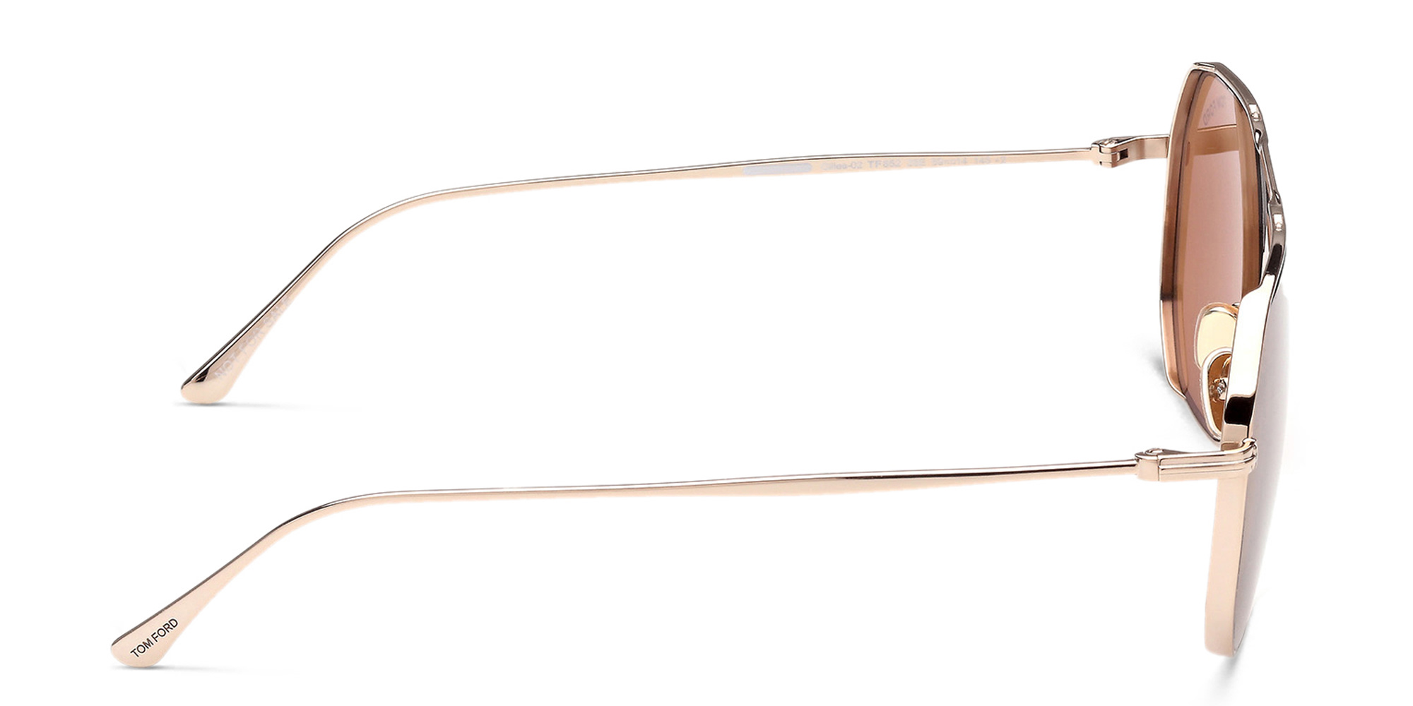 Shop TOM FORD Aviator Sunglasses in Shiny Rose Gold online.