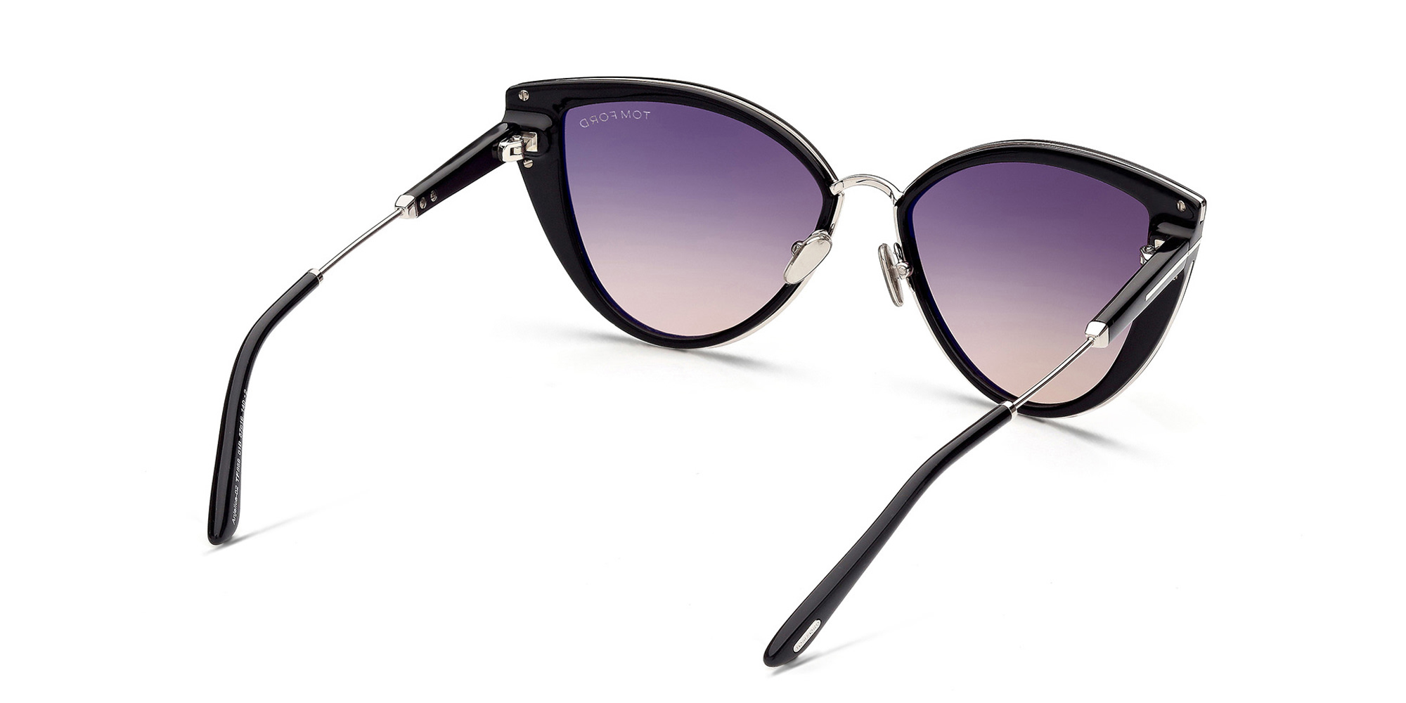 Shop TOM FORD Cat Eye Sunglasses in Shiny Black online.