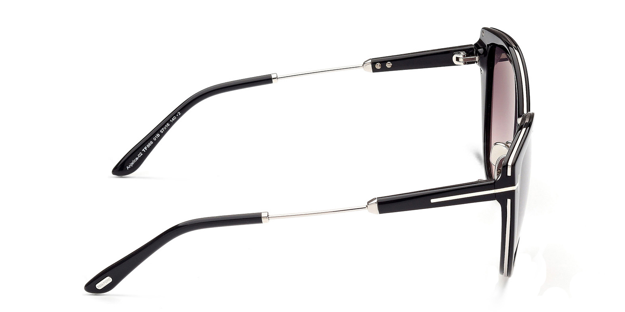 Shop TOM FORD Cat Eye Sunglasses in Shiny Black online.