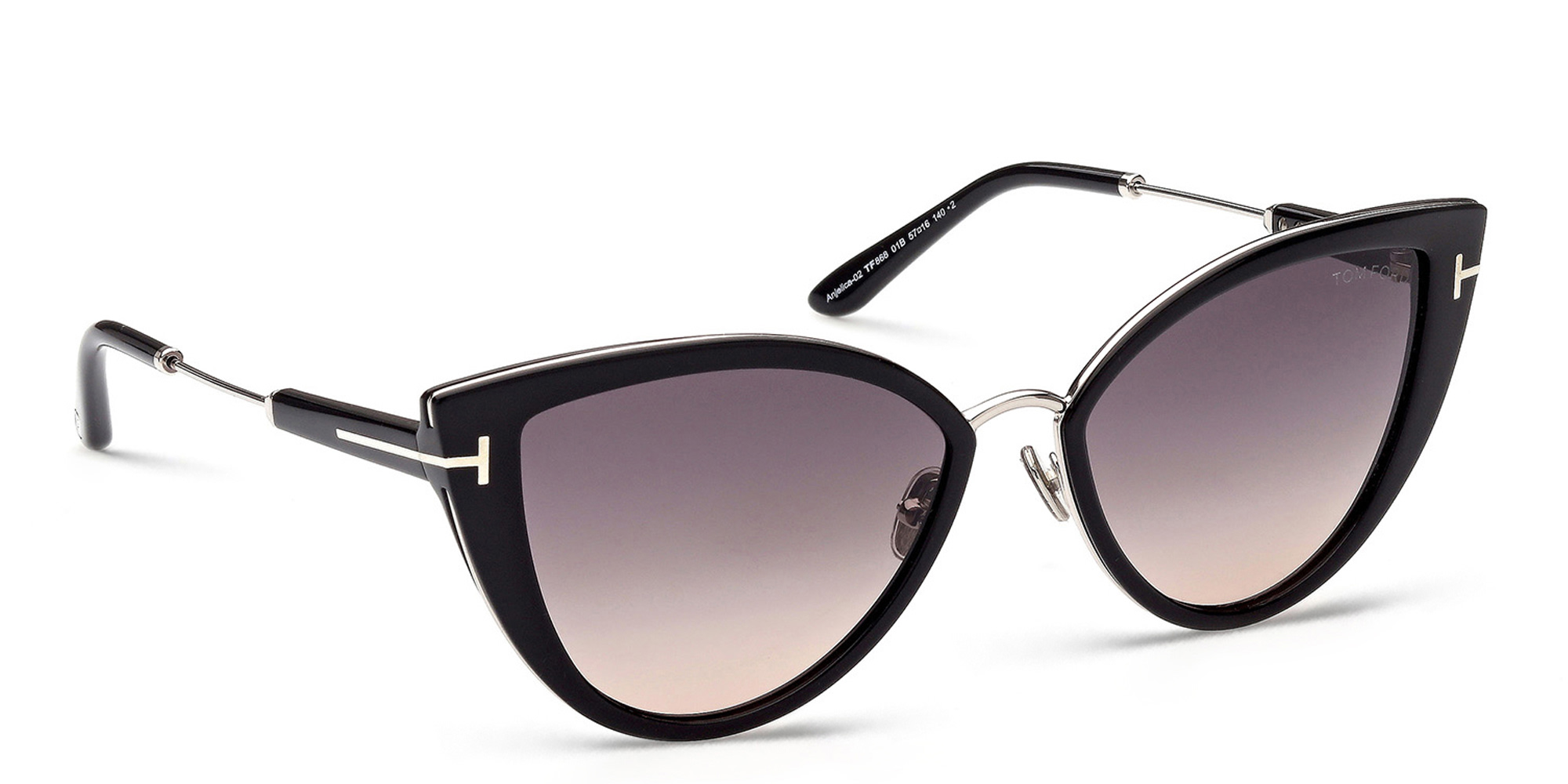 Shop TOM FORD Cat Eye Sunglasses in Shiny Black online.