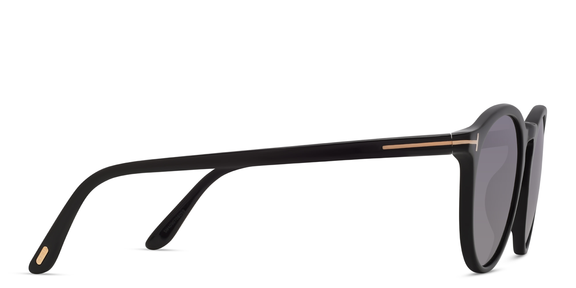 Shop TOM FORD Round Sunglasses in Shiny Black online.