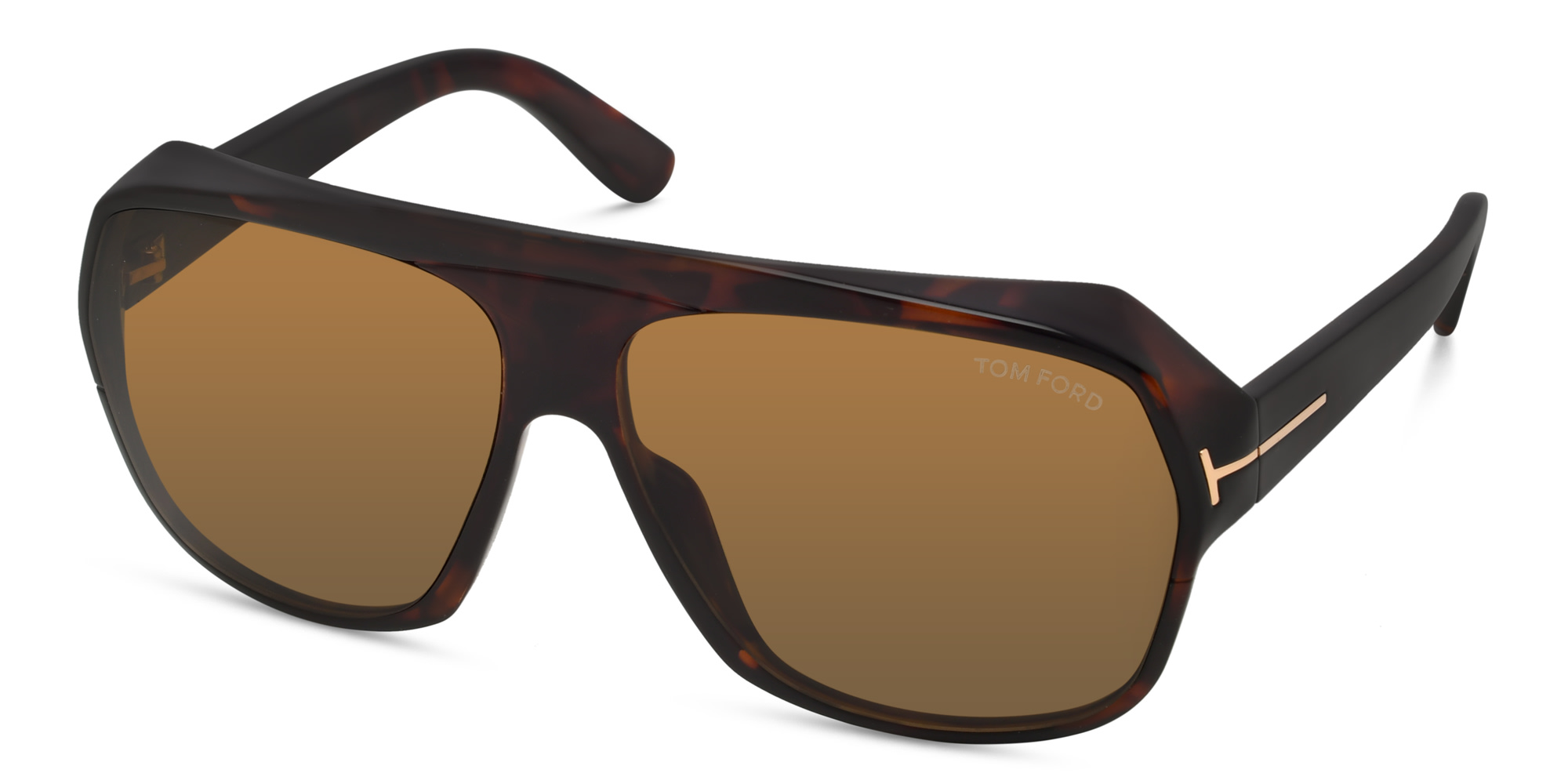 Shop TOM FORD Square Sunglasses in Dark Havana online.