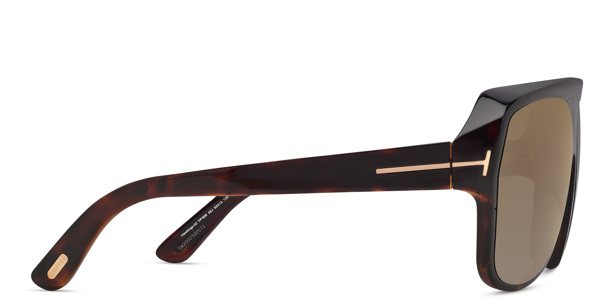 Shop TOM FORD Square Sunglasses in Dark Havana online.