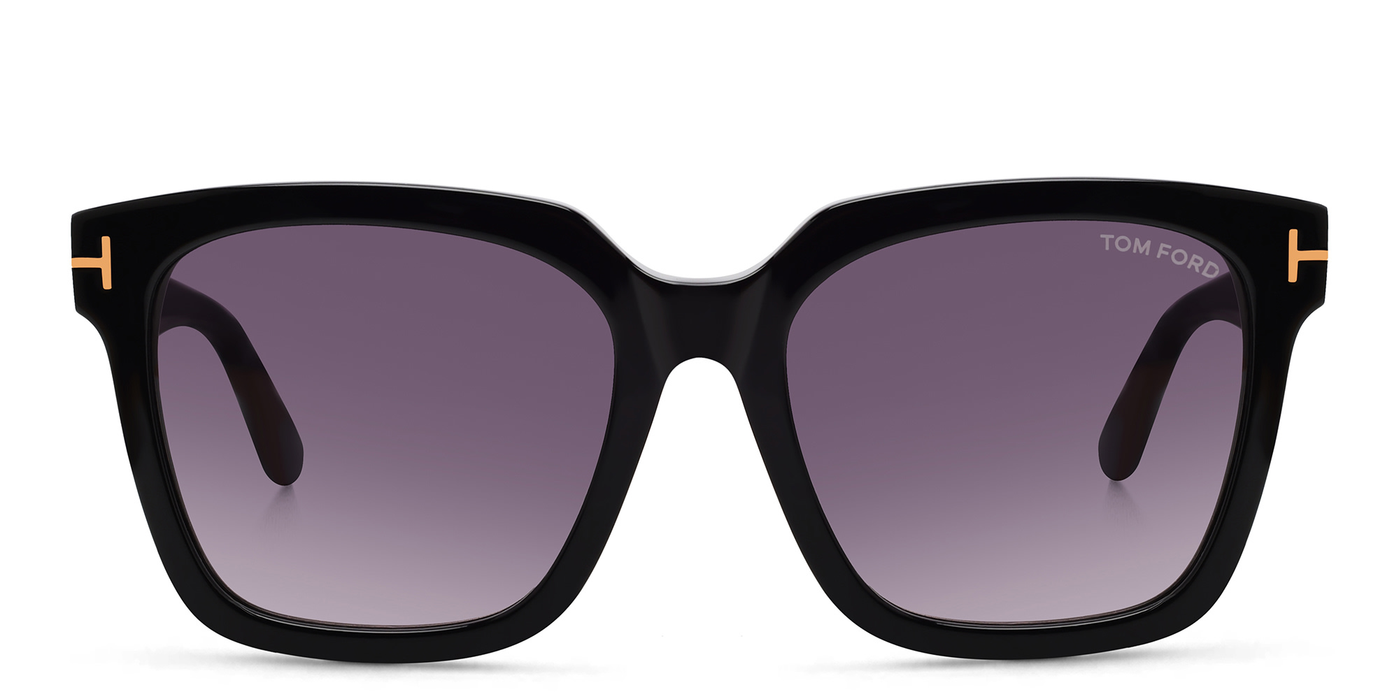 TOM FORD Square Sunglasses in Shiny Black – Product Photo 1