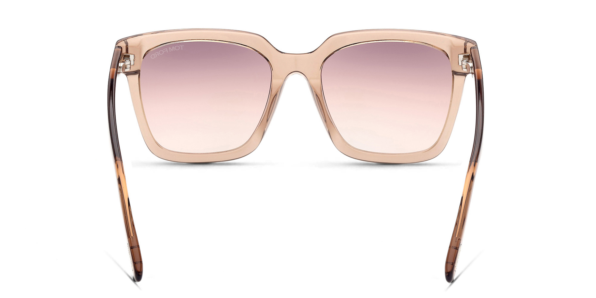 Shop TOM FORD Square Sunglasses in shiny light brown online.