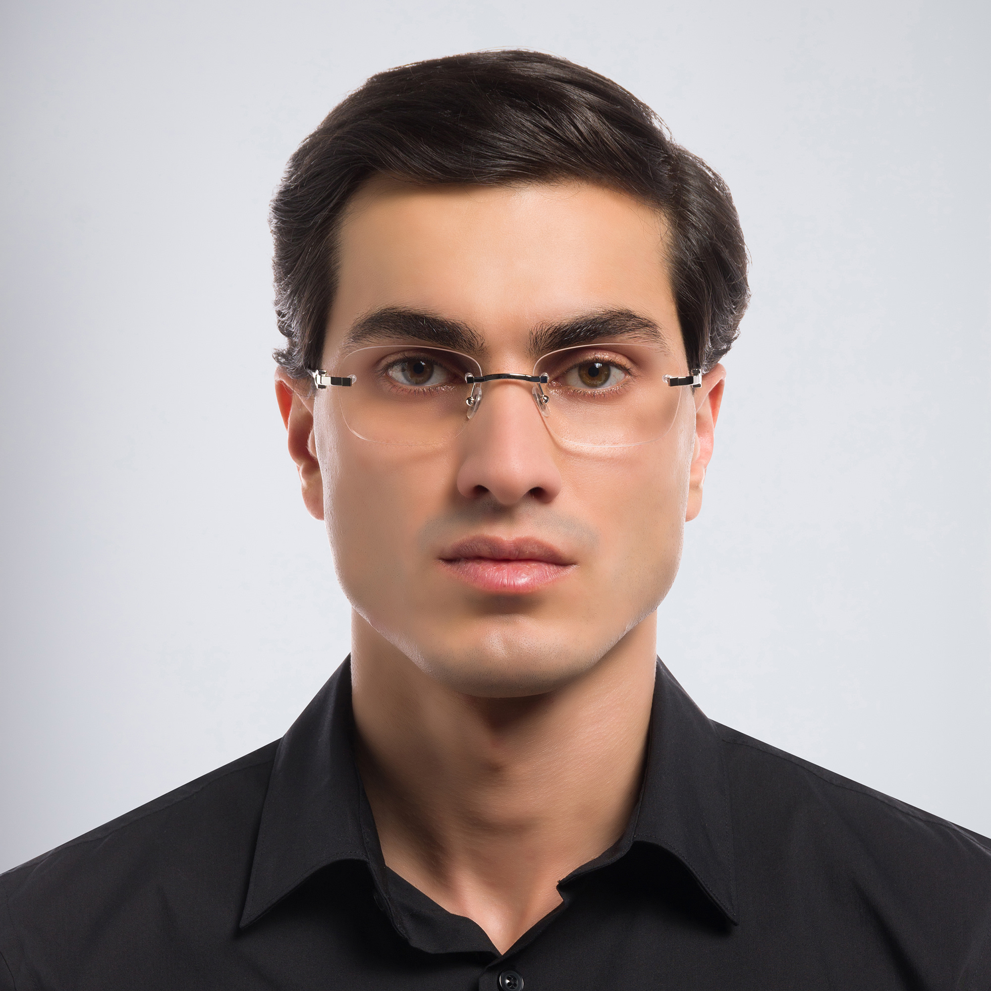 Cartier Signature 'C'de Cartier Rimless Eyeglasses in Silver – Product Photo 5