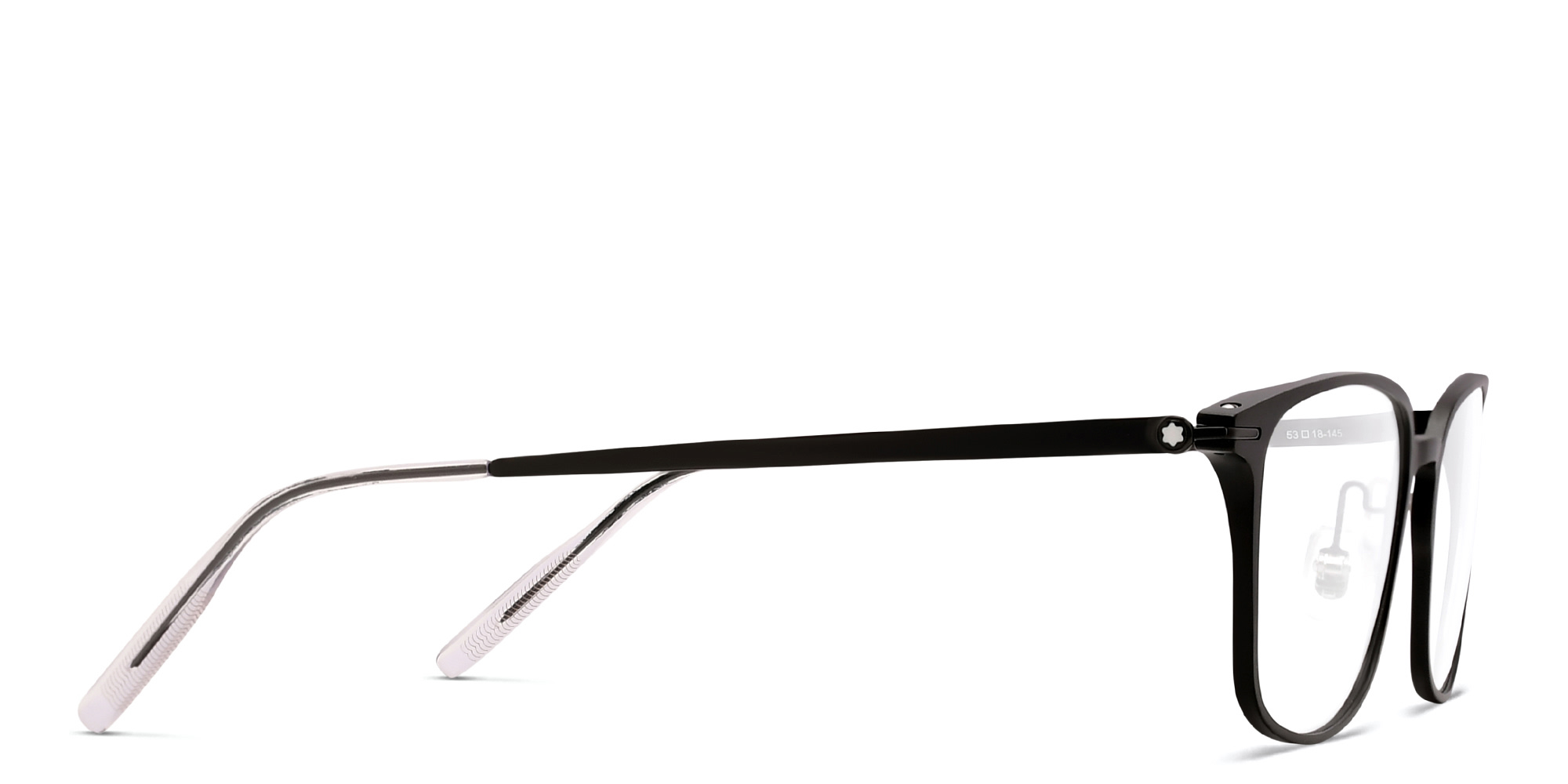 MONTBLANC Rectangle Eyeglasses in Black – Product Photo 3