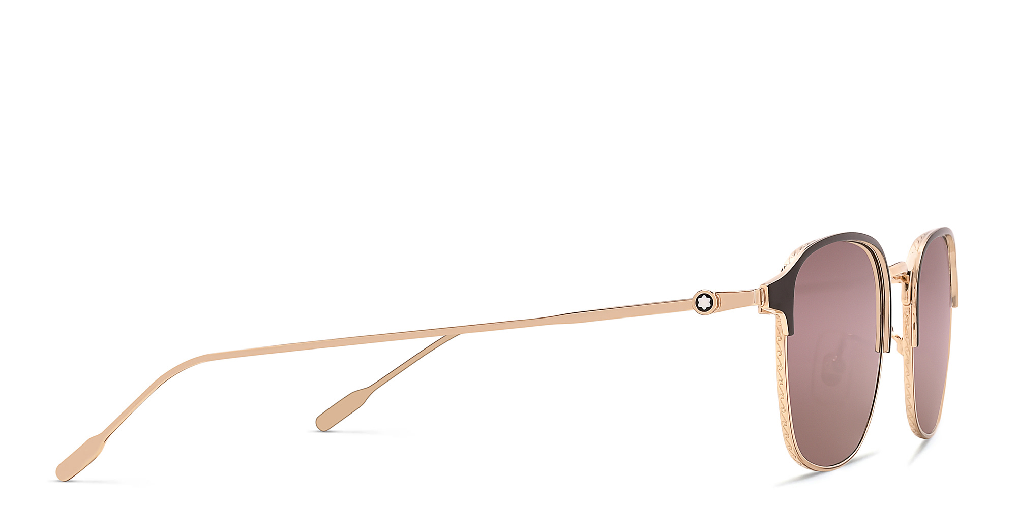 MONTBLANC Square Sunglasses in Gold – Product Photo 3